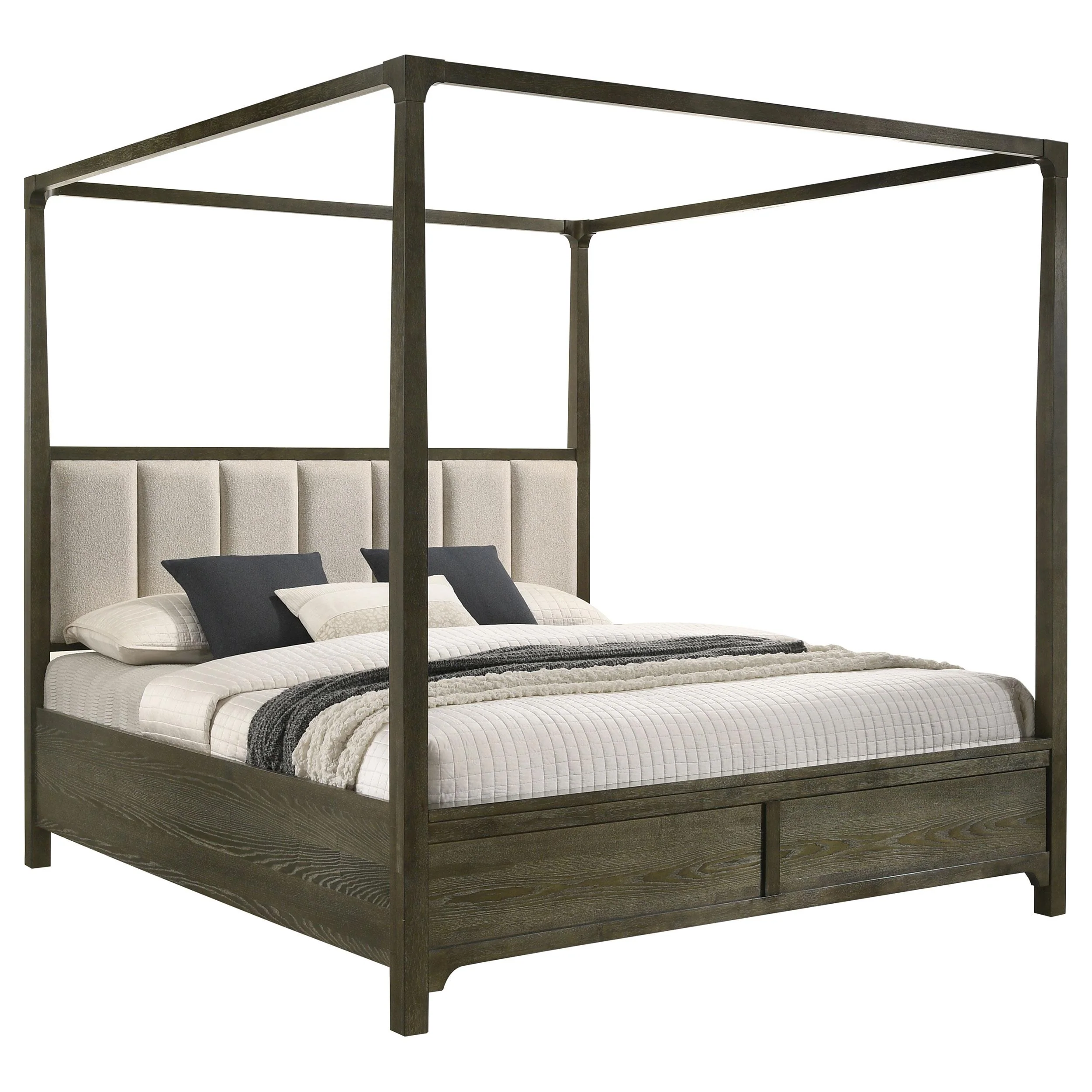 Coaster Furniture Gran Park 224931Q Queen Canopy Bed - Dark Cocoa - Image 1