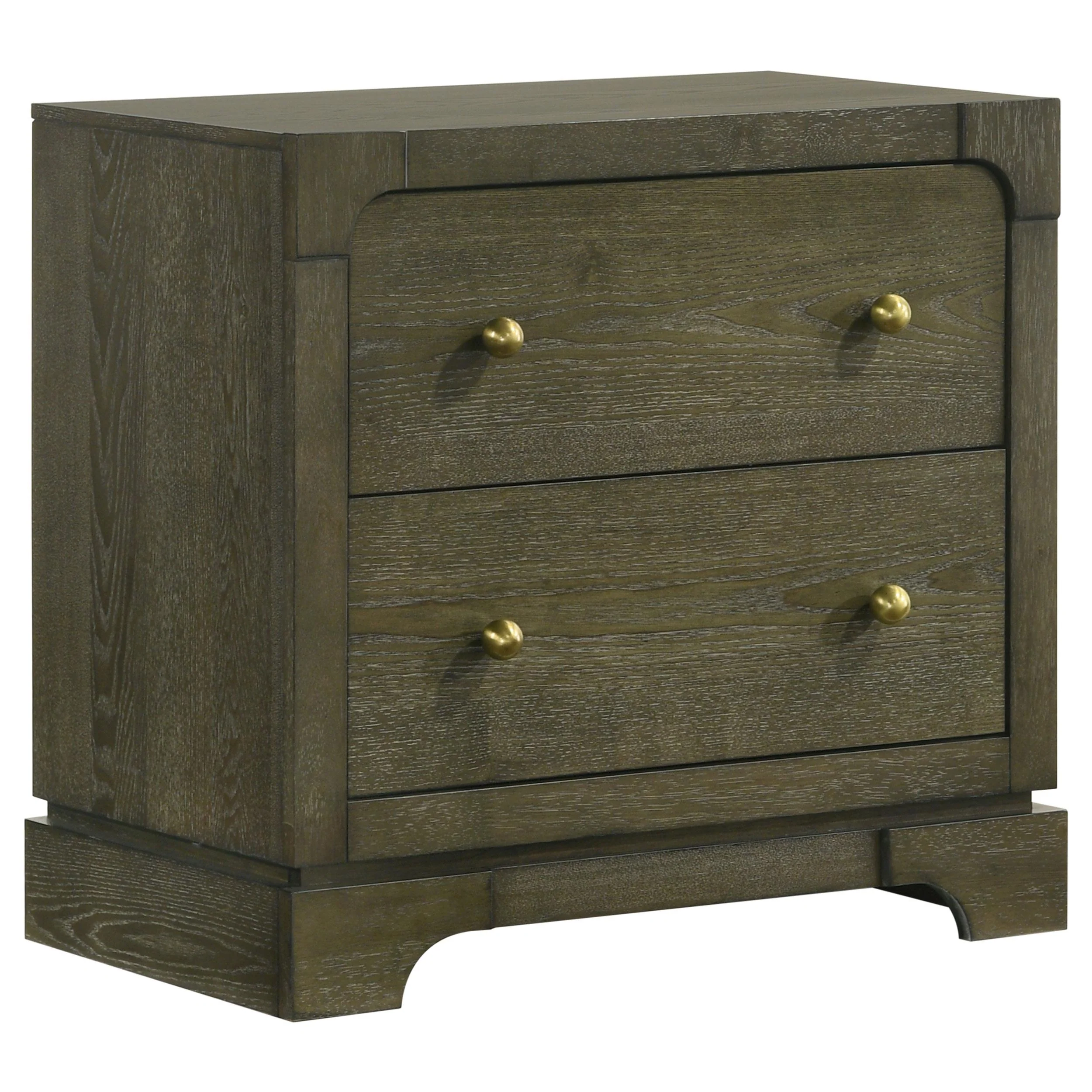 Coaster Furniture Gran Park 224932 2-Drawer Nightstand Bedside Table - Dark Cocoa - Image 1