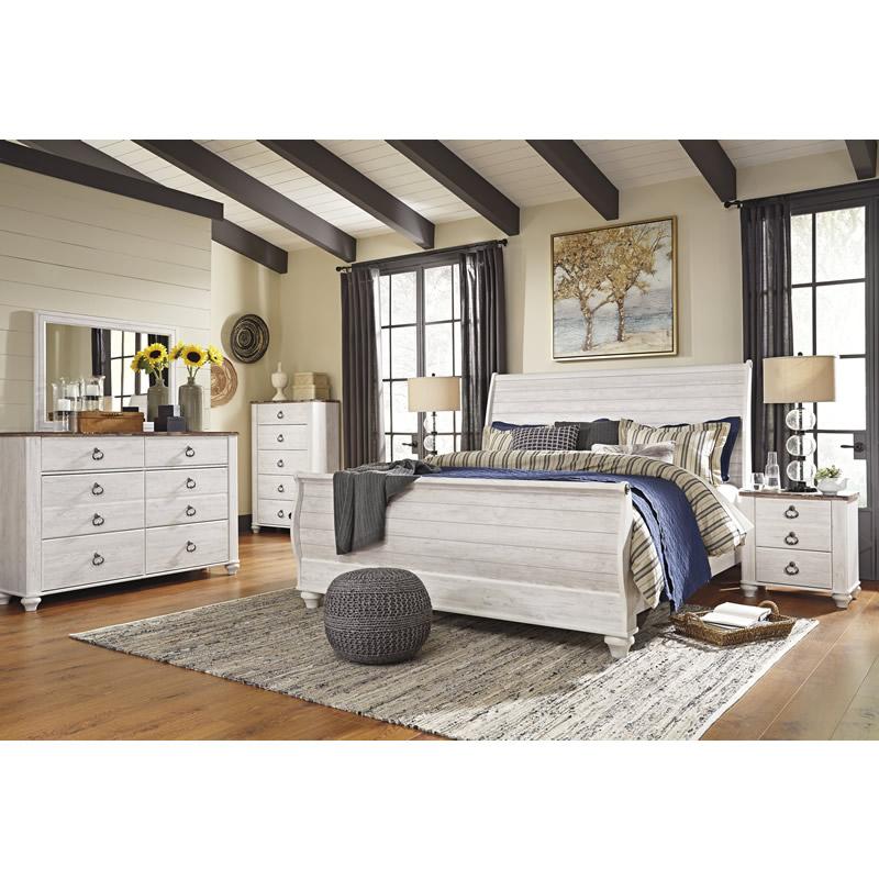 Signature Design by Ashley Willowton B267B33 6 pc King Sleigh Bedroom Set - Image 1