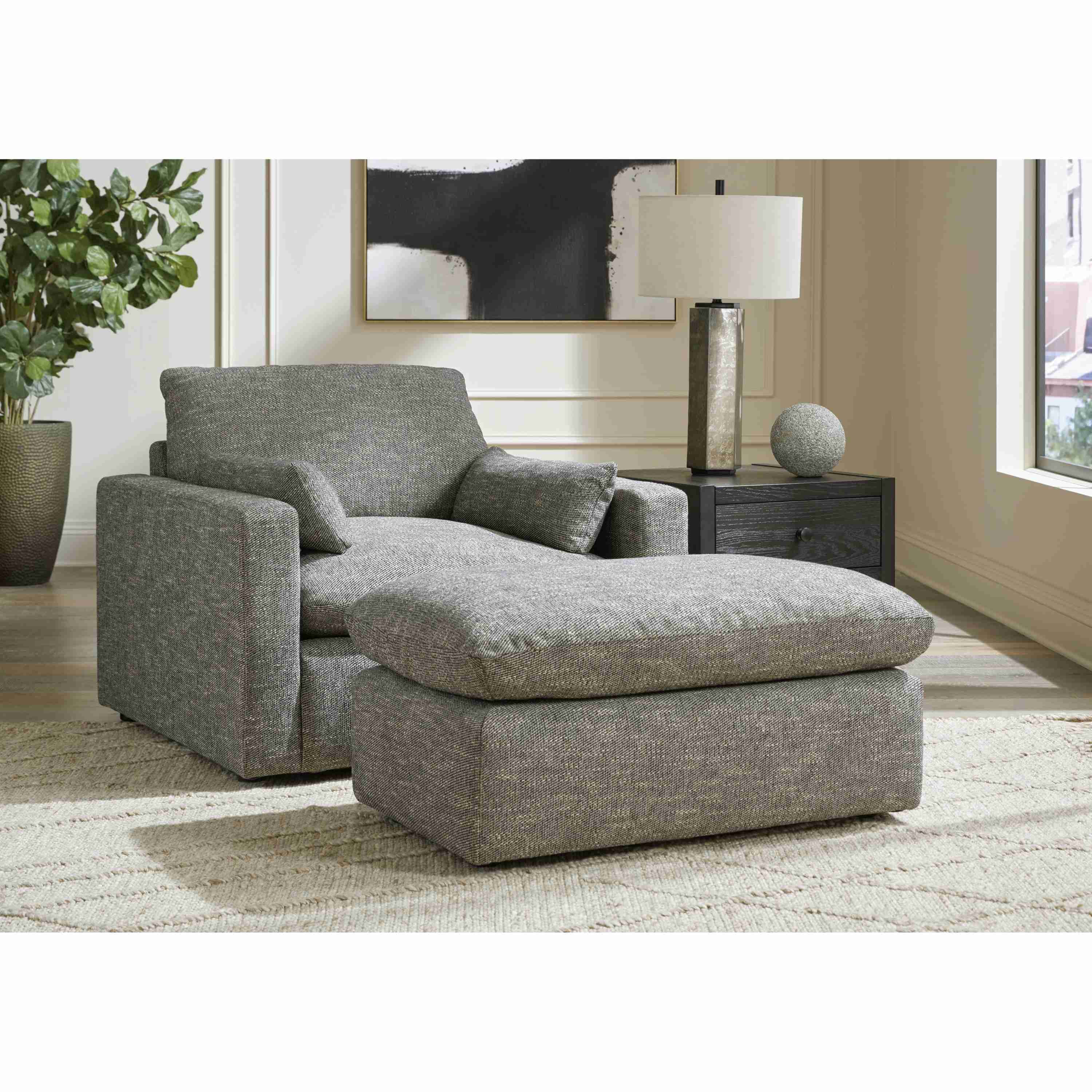 Benchcraft Dramatic 11702U2 Oversized Chair and Ottoman