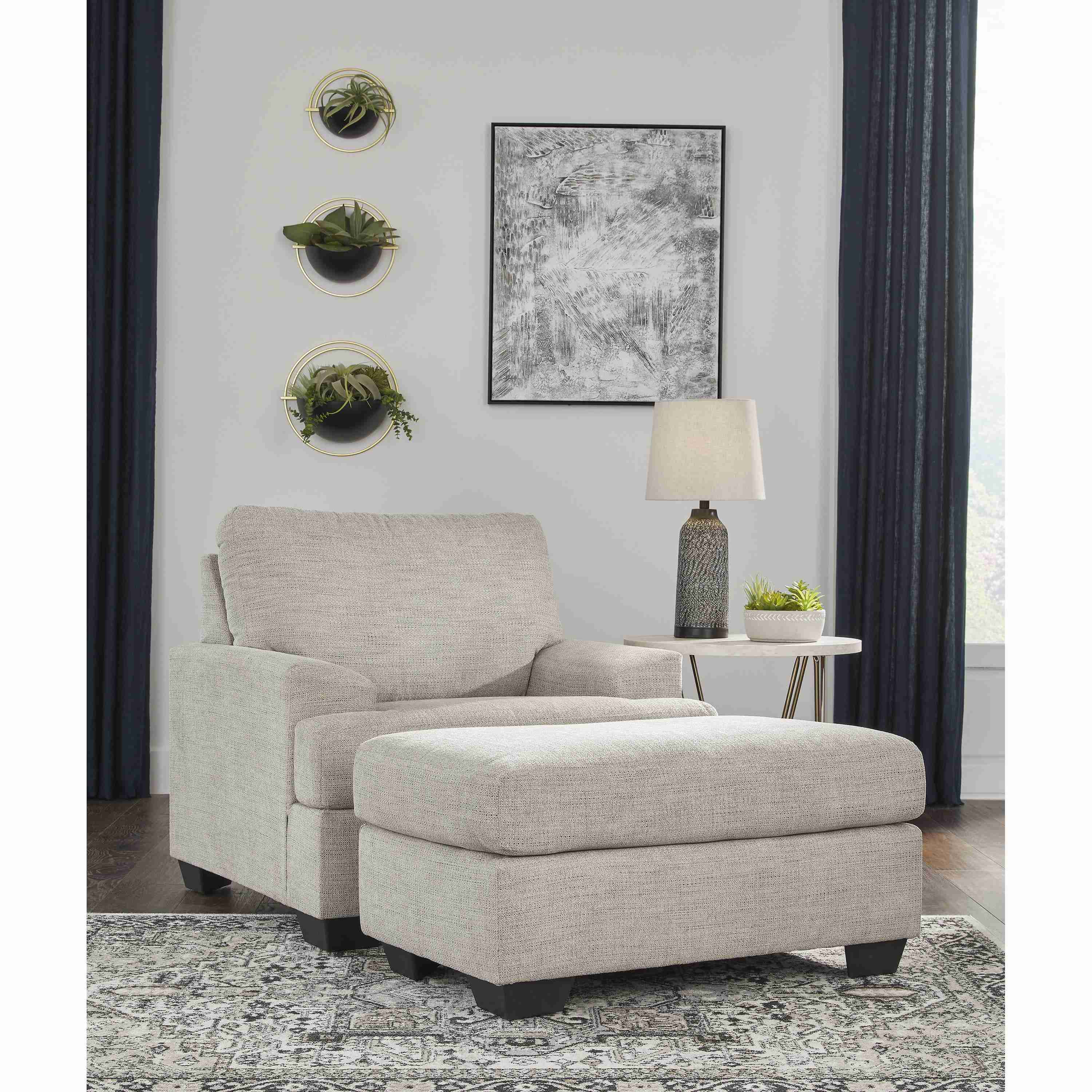 Signature Design by Ashley Vayda 33104U2 Chair and Ottoman - Image 1