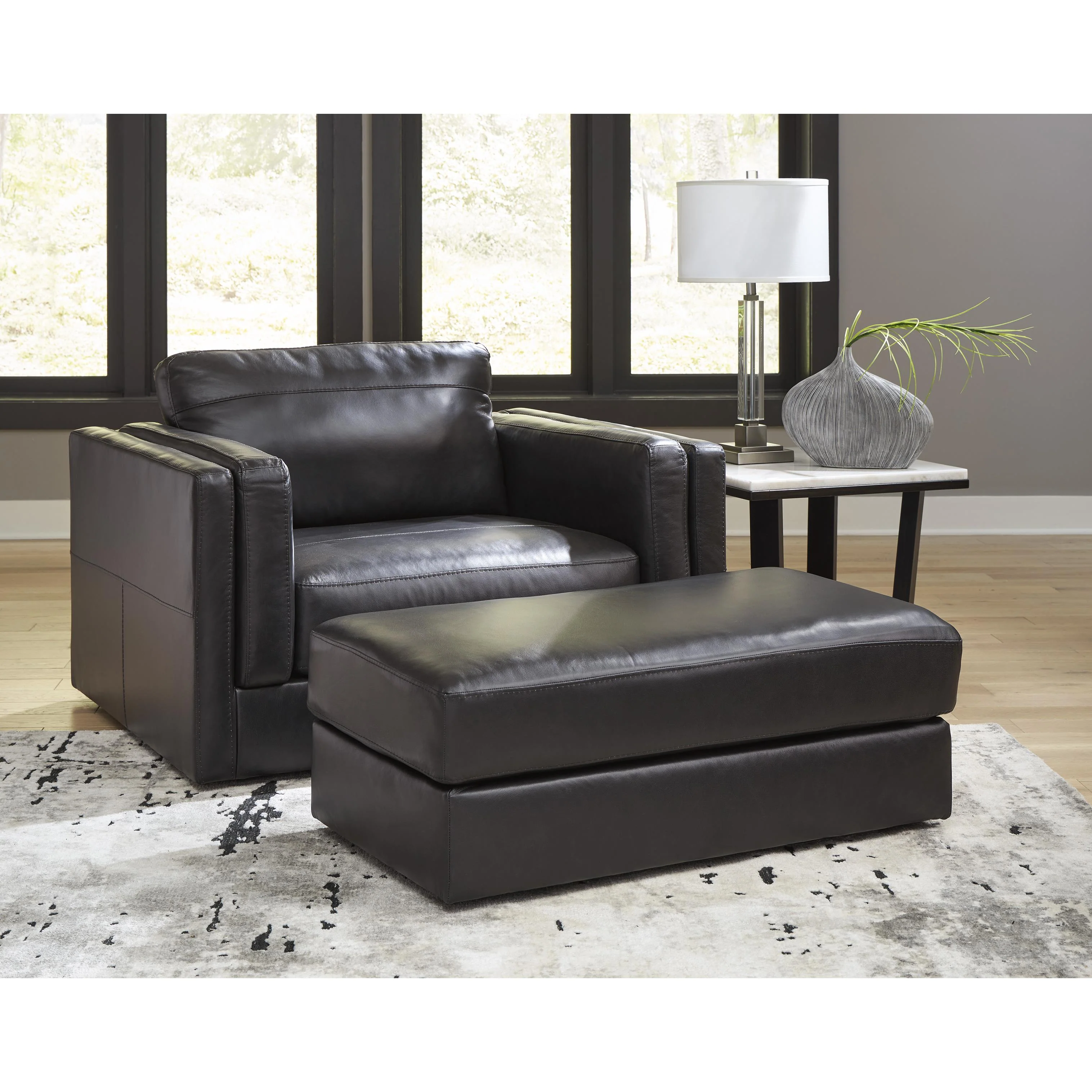 Signature Design by Ashley Amiata 57405U3 Oversized Chair and Ottoman - Image 1