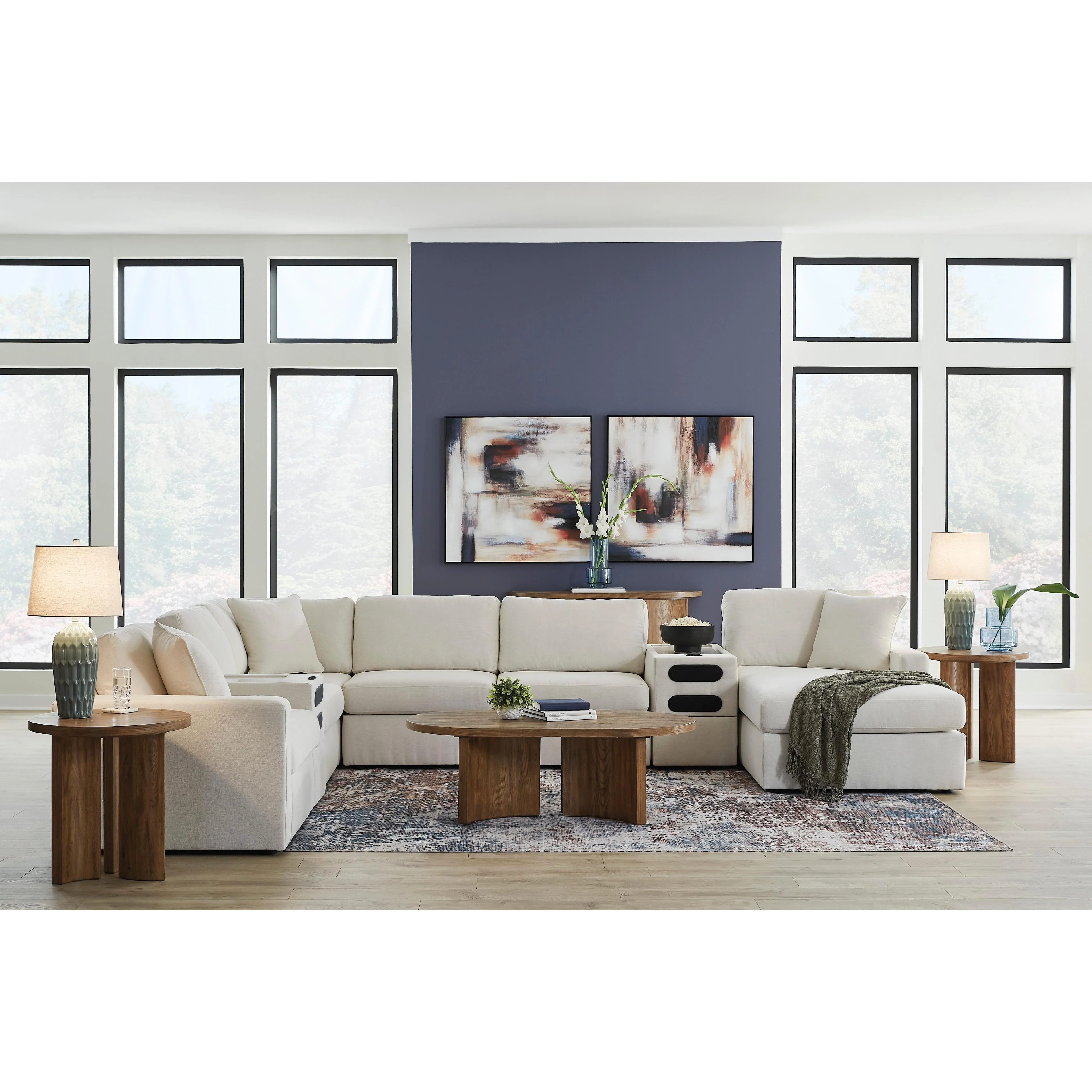 Signature Design by Ashley Modmax 92103S47 8 pc Sectional with Chaise and Audio Consoles - Image 3