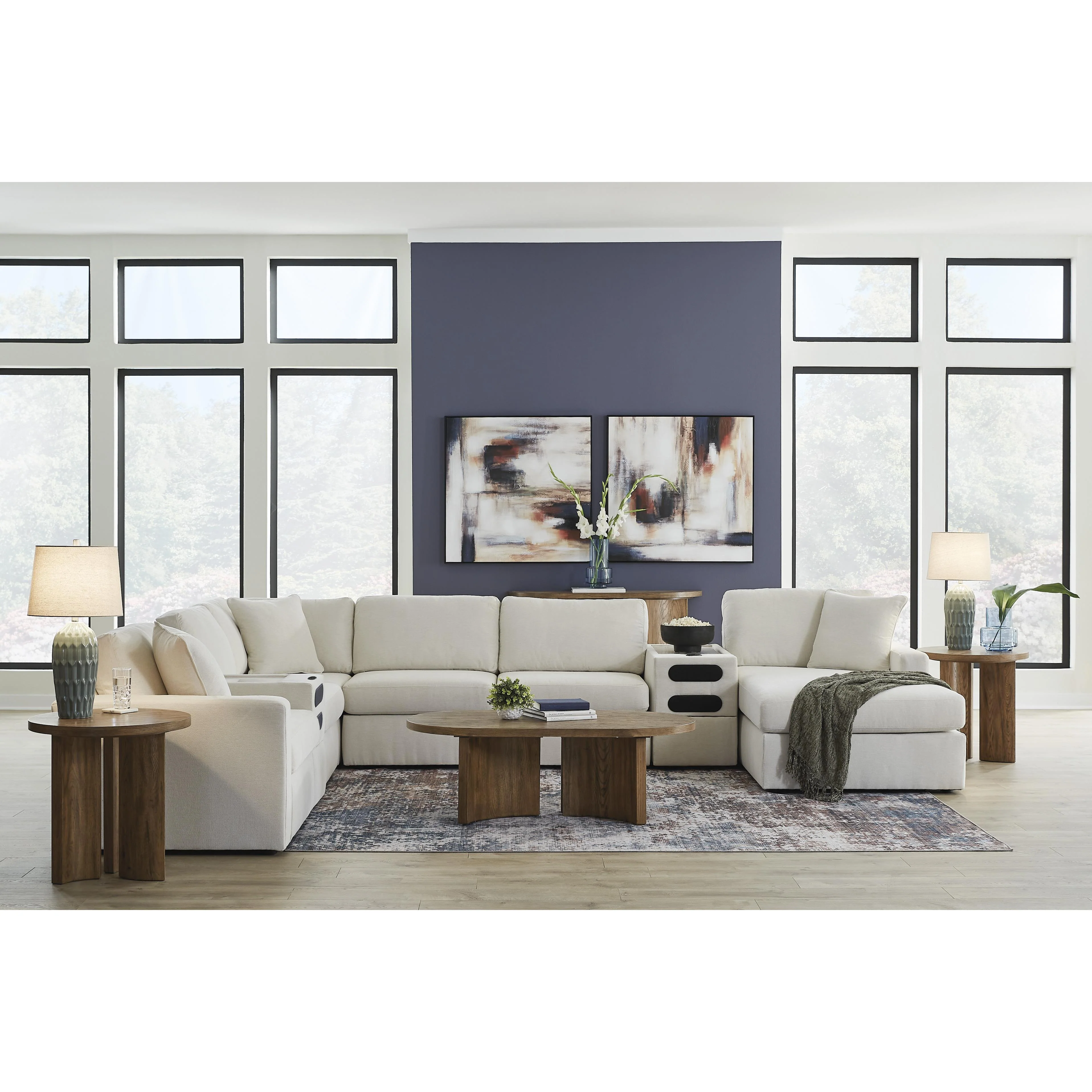 Signature Design by Ashley Modmax 92103S48 8 pc Sectional with Chaise and Audio Consoles - Image 3