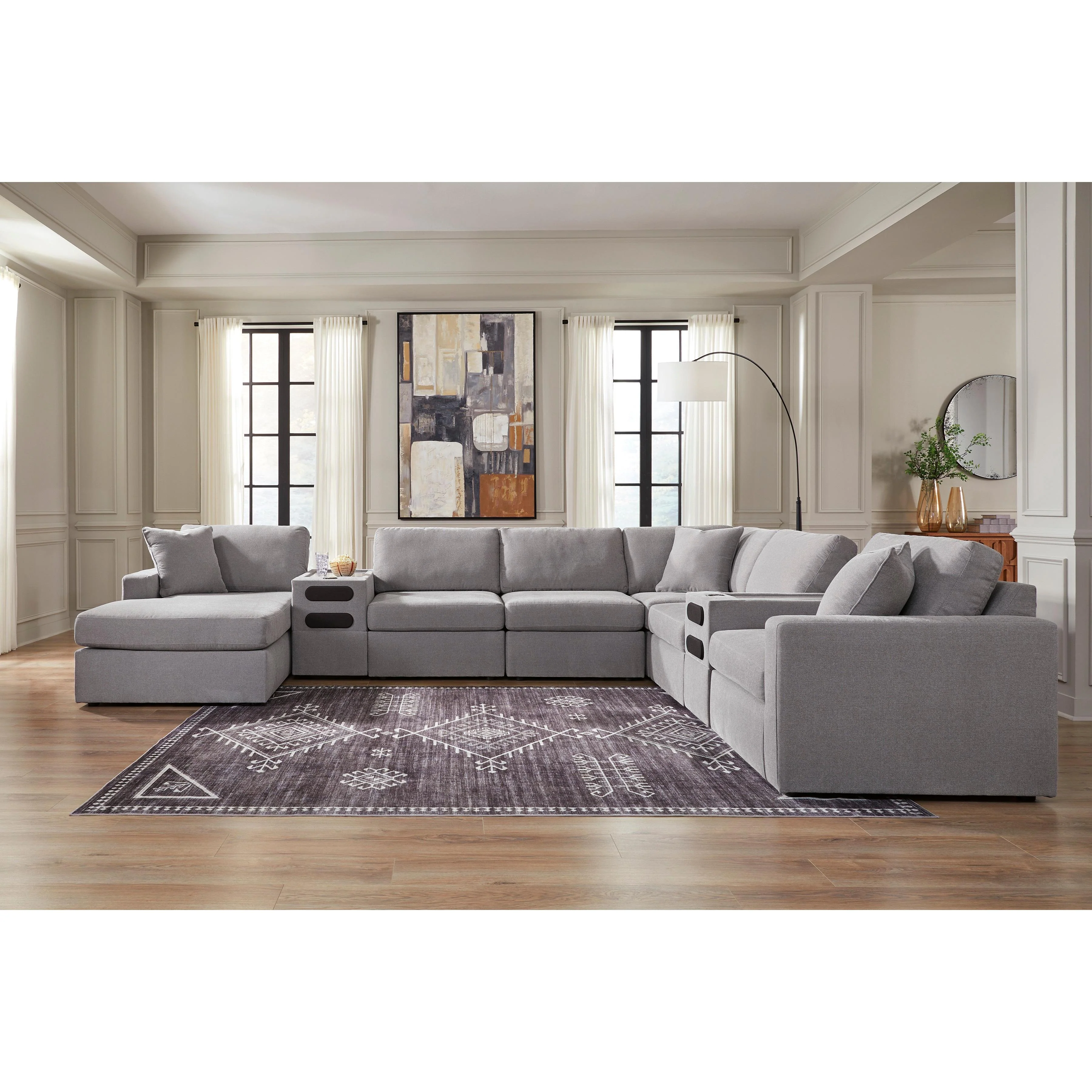 Signature Design by Ashley Modmax 92104S49 8 pc Sectional with Audio System and Chaise - Image 2
