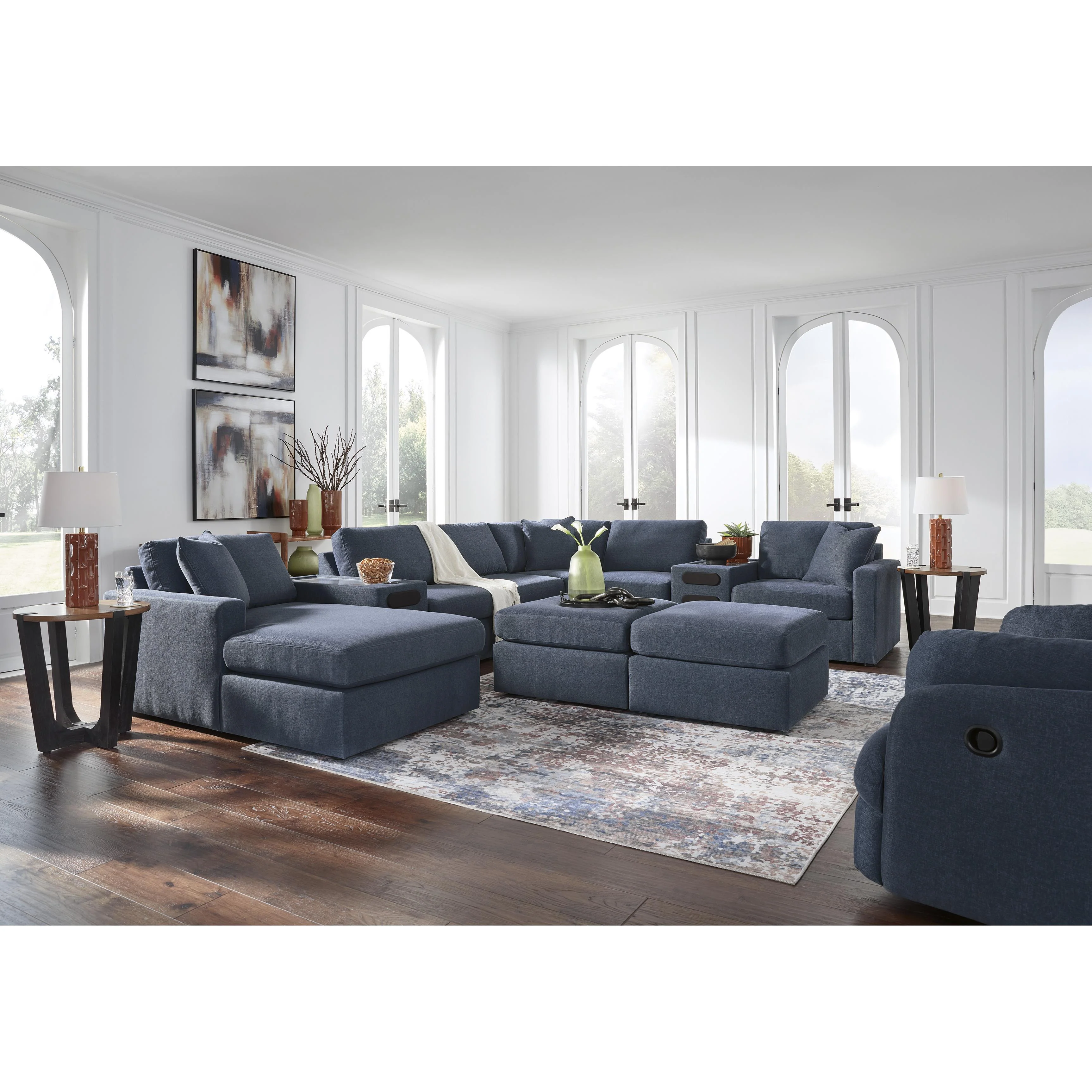 Signature Design by Ashley Modmax 92121S47 8 pc Sectional with Chaise and Audio Consoles - Image 2