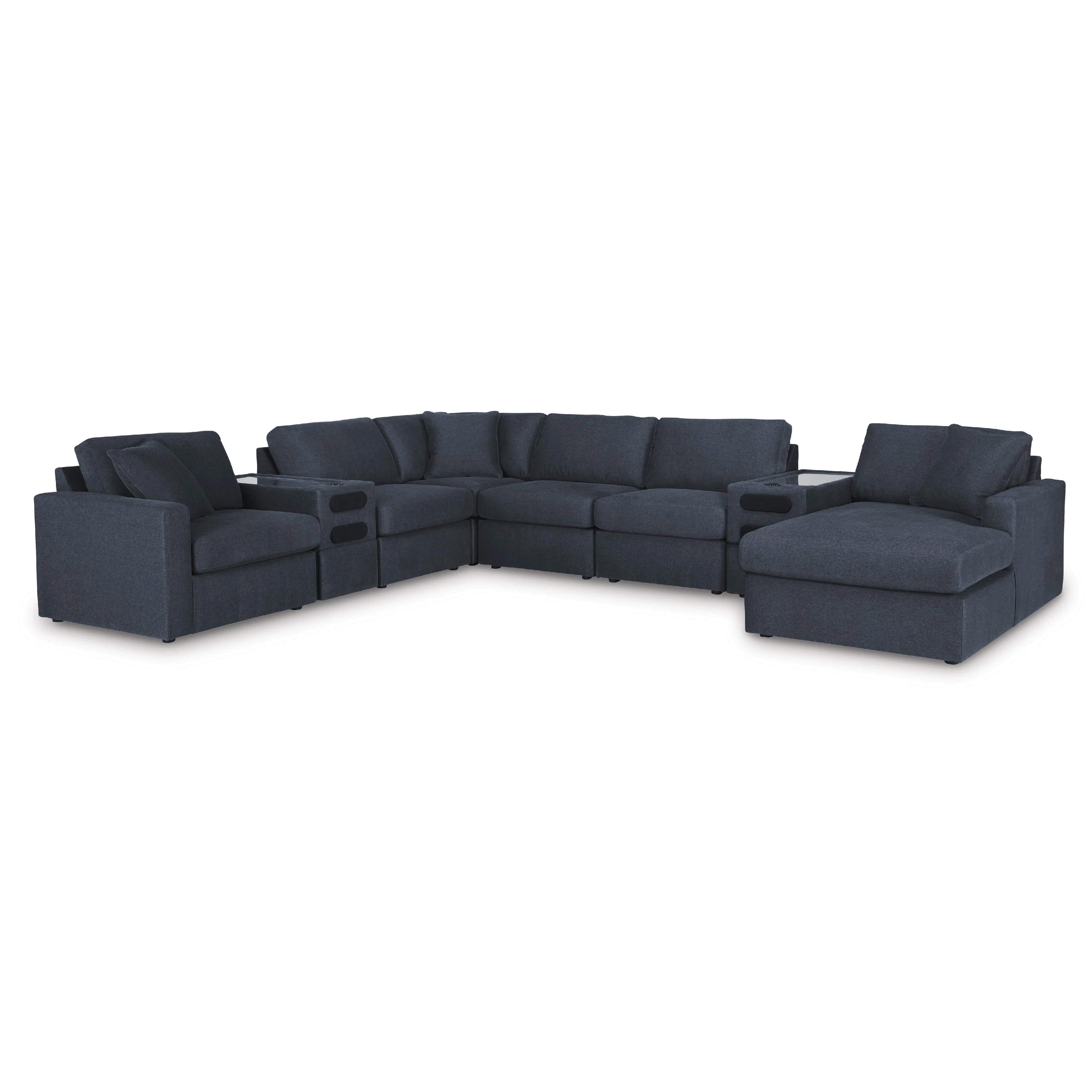 Signature Design by Ashley Modmax 92121S48 8 pc Sectional with Chaise and Audio Consoles - Image 1