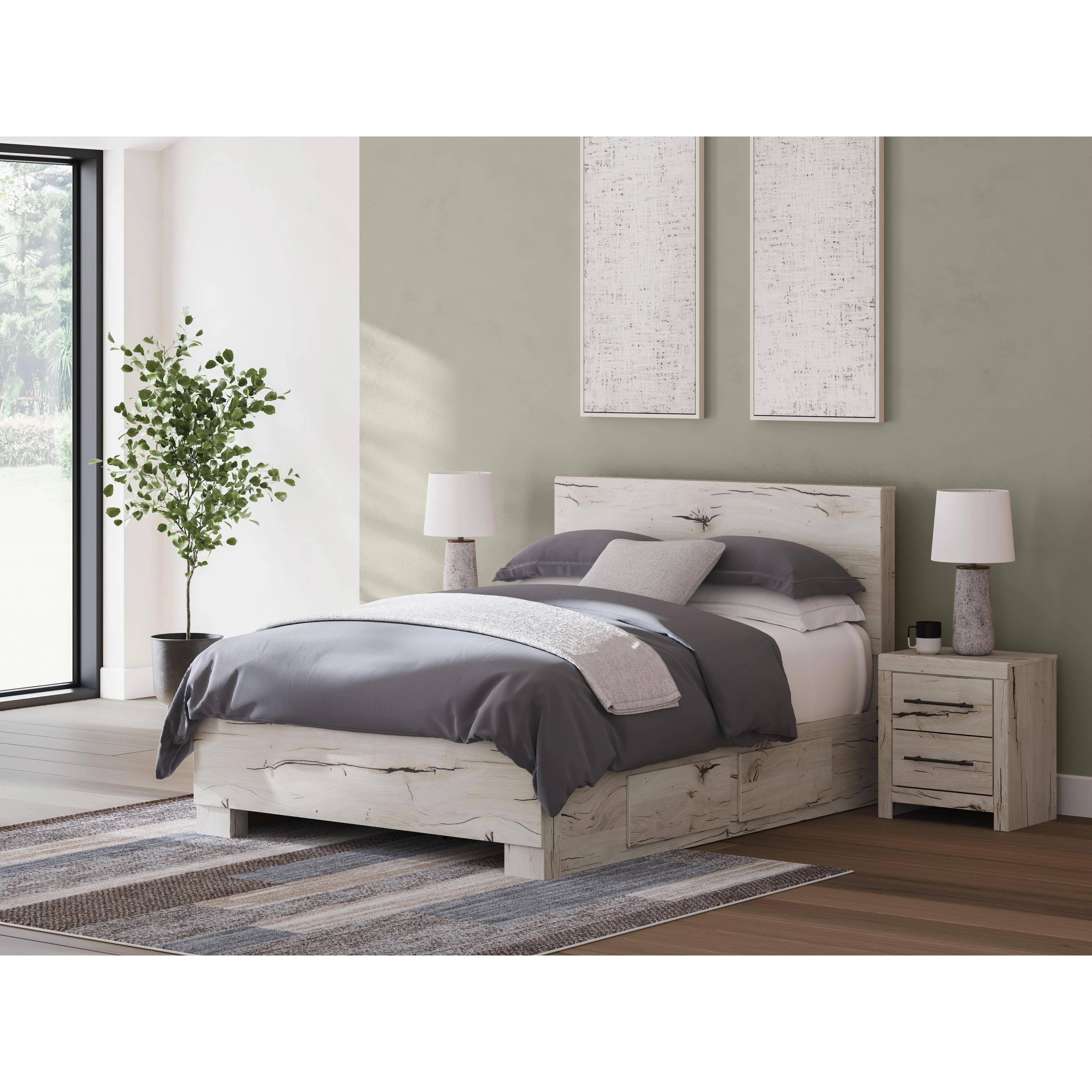 Signature Design by Ashley Lawroy B2310B42 Full Panel Bed with Storage - Image 2