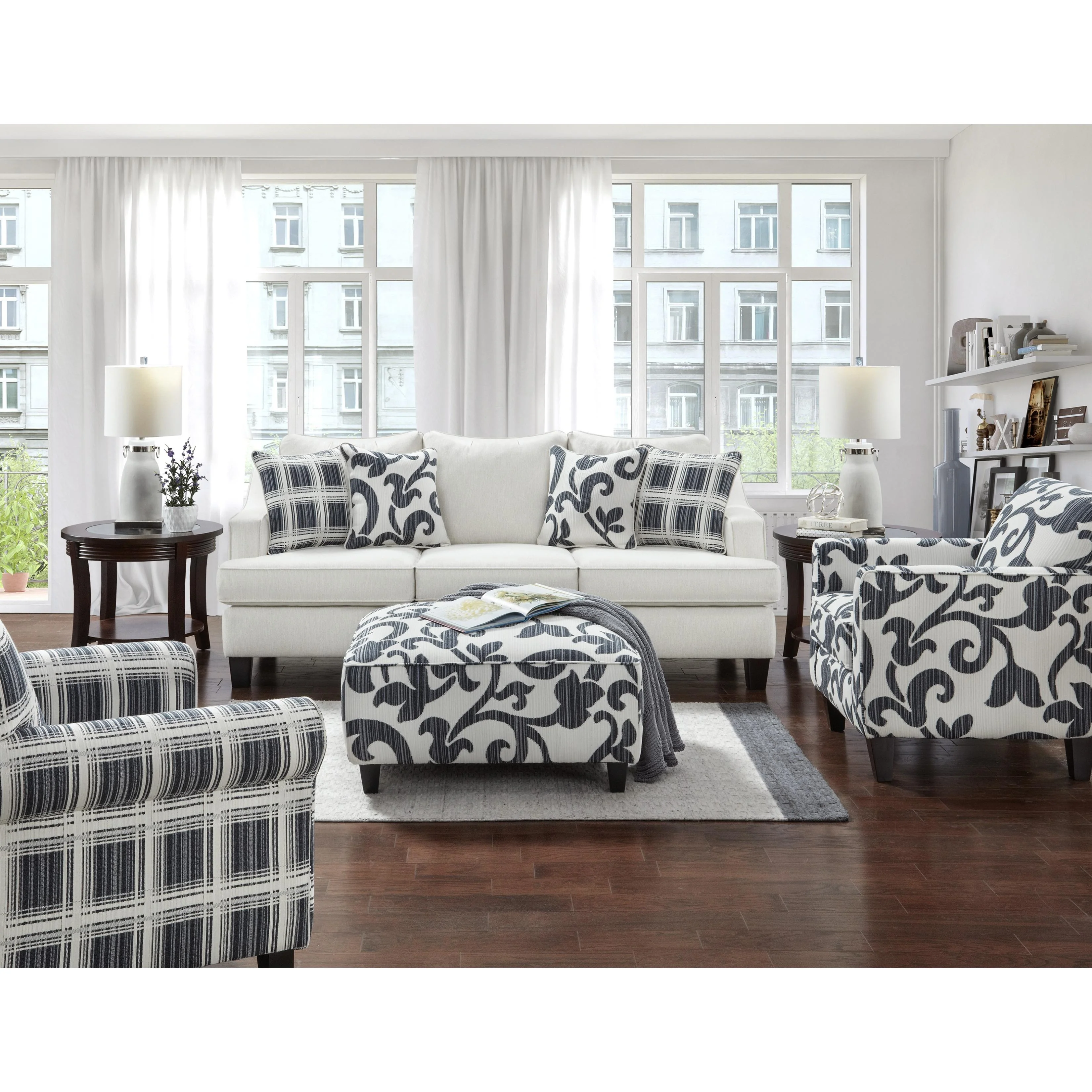 Fusion Furniture Truth or Dare Fabric Sofabed Truth or Dare 2334 Sofabed - Salt - Image 2