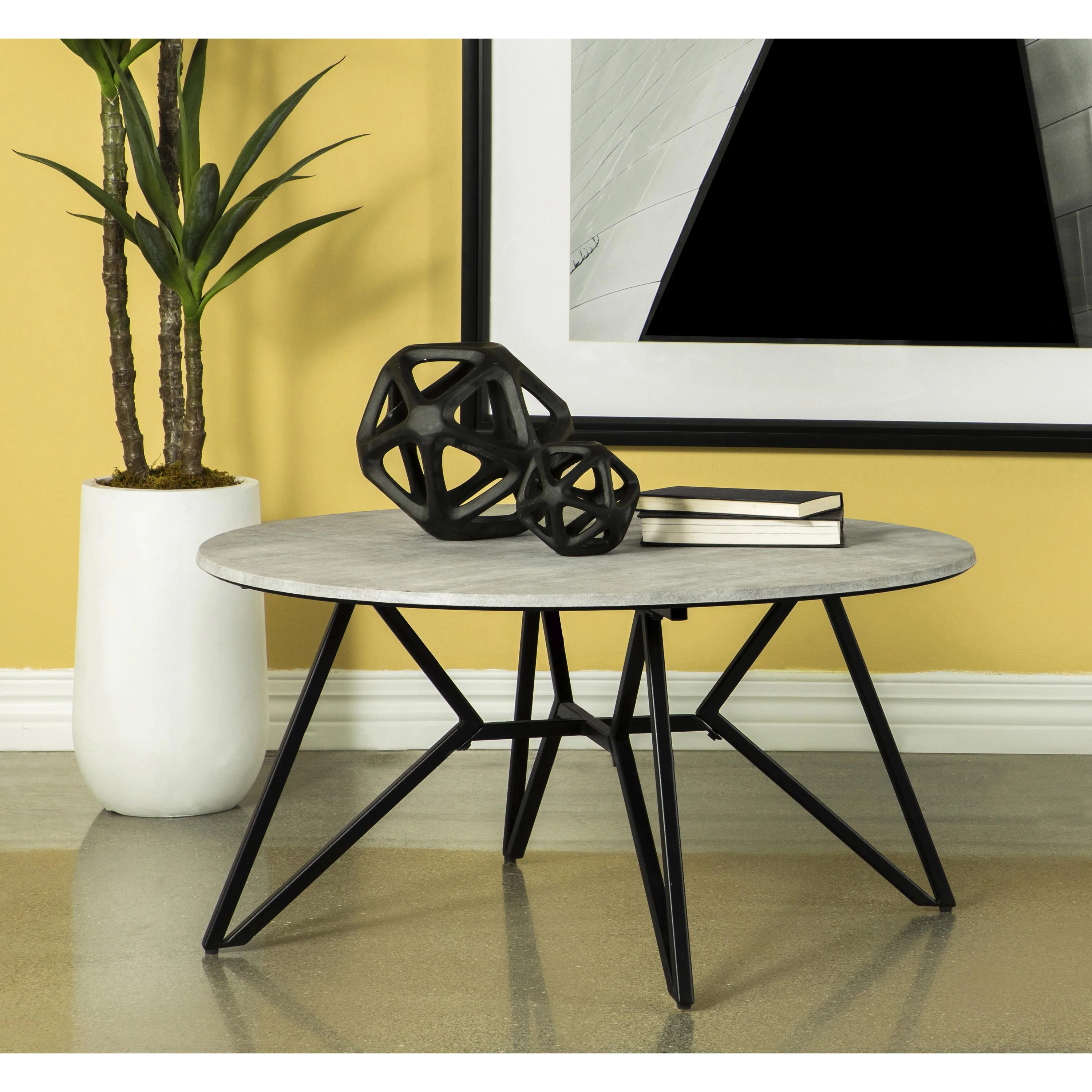 Coaster Furniture Hadi 73617 Occasional Table Set - Cement/Gunmetal - Image 2
