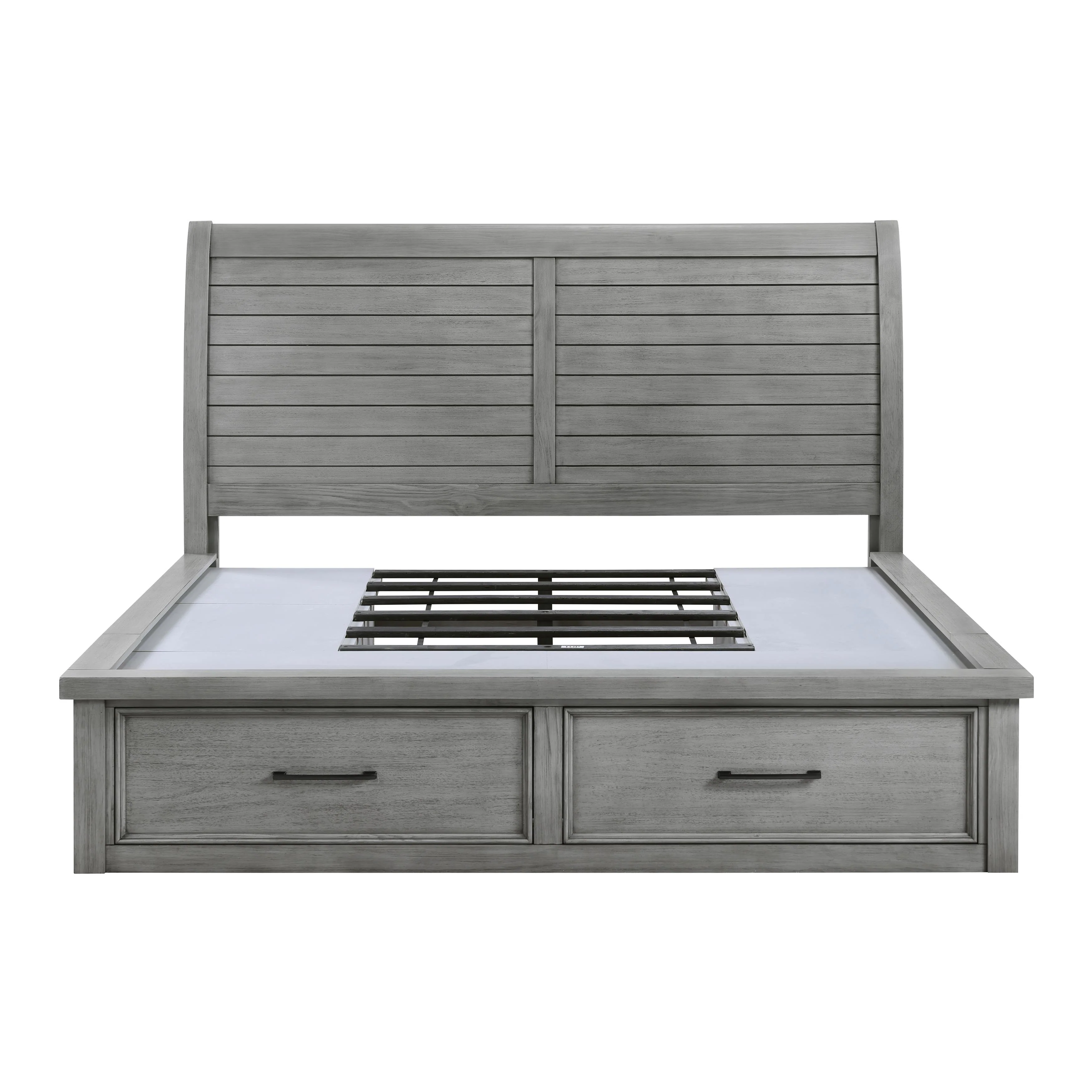 Homelegance Logandale 1559DGK-1EK* Eastern King Platform Bed with Storage Footboard and Side Rails - Image 2