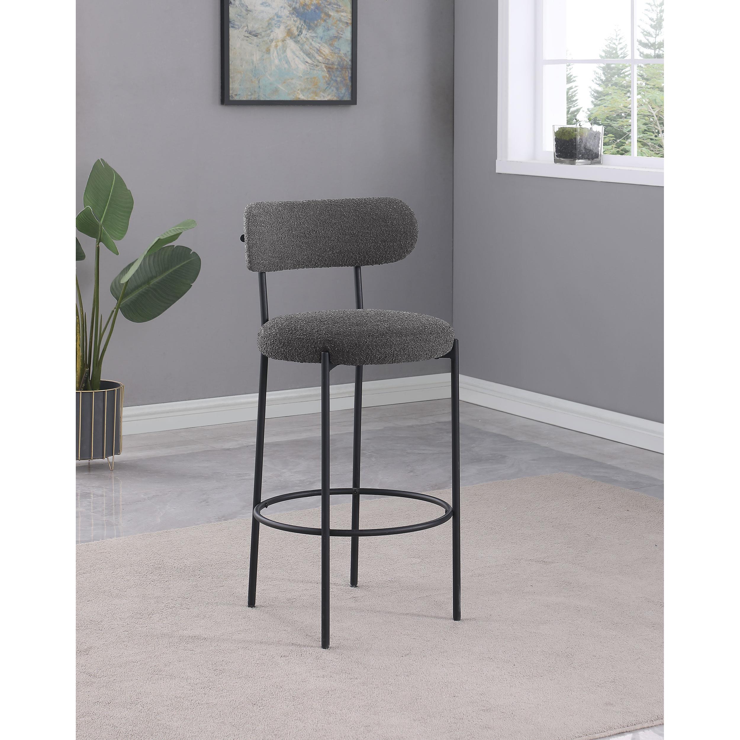 Coaster Furniture Viola 108199 Boucle Upholstered Bar Chair - Grey - Image 2