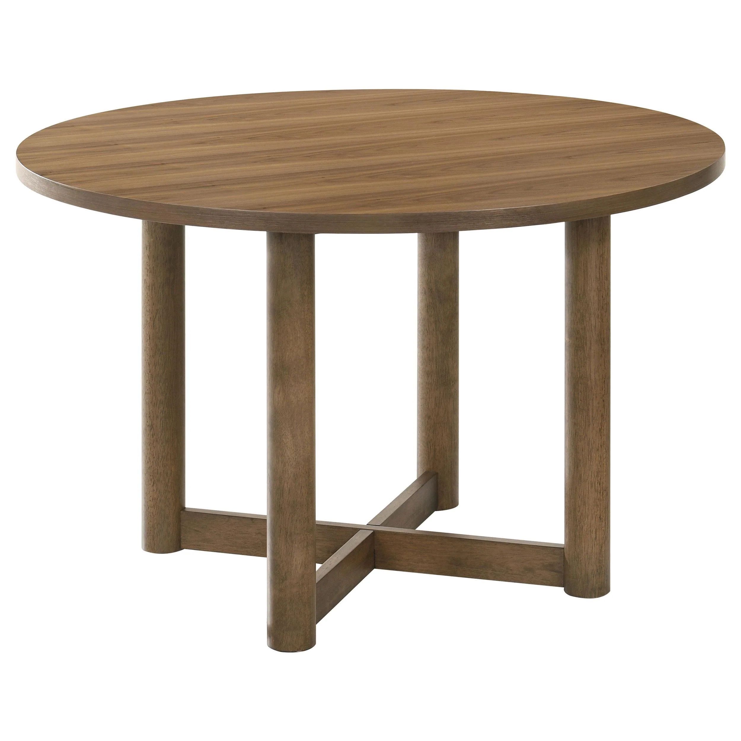 Coaster Furniture Crestmore 108570 46-inch Round Wood Dining Table - Walnut - Image 1