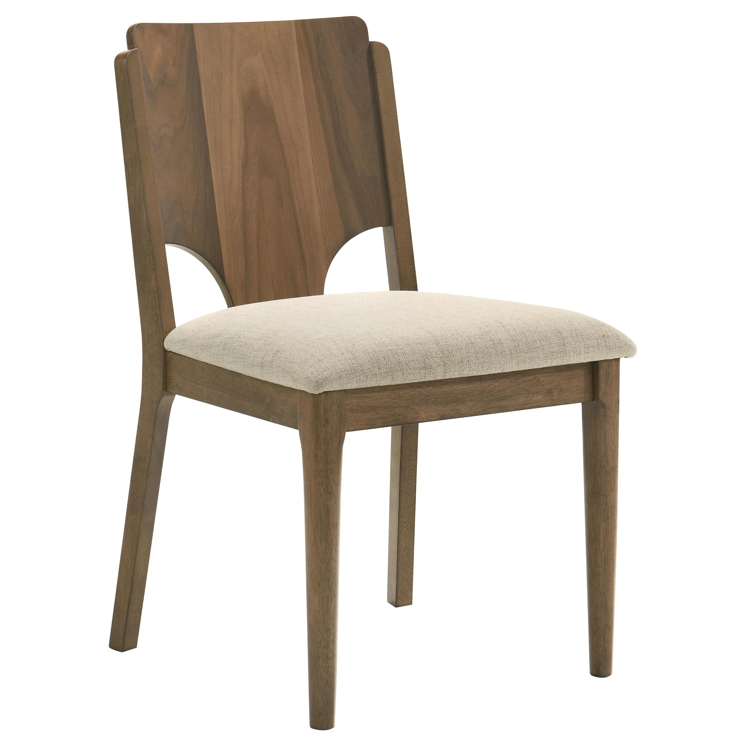Coaster Furniture Crestmore 108572 Dining Chair – Upholstered Seat Walnut