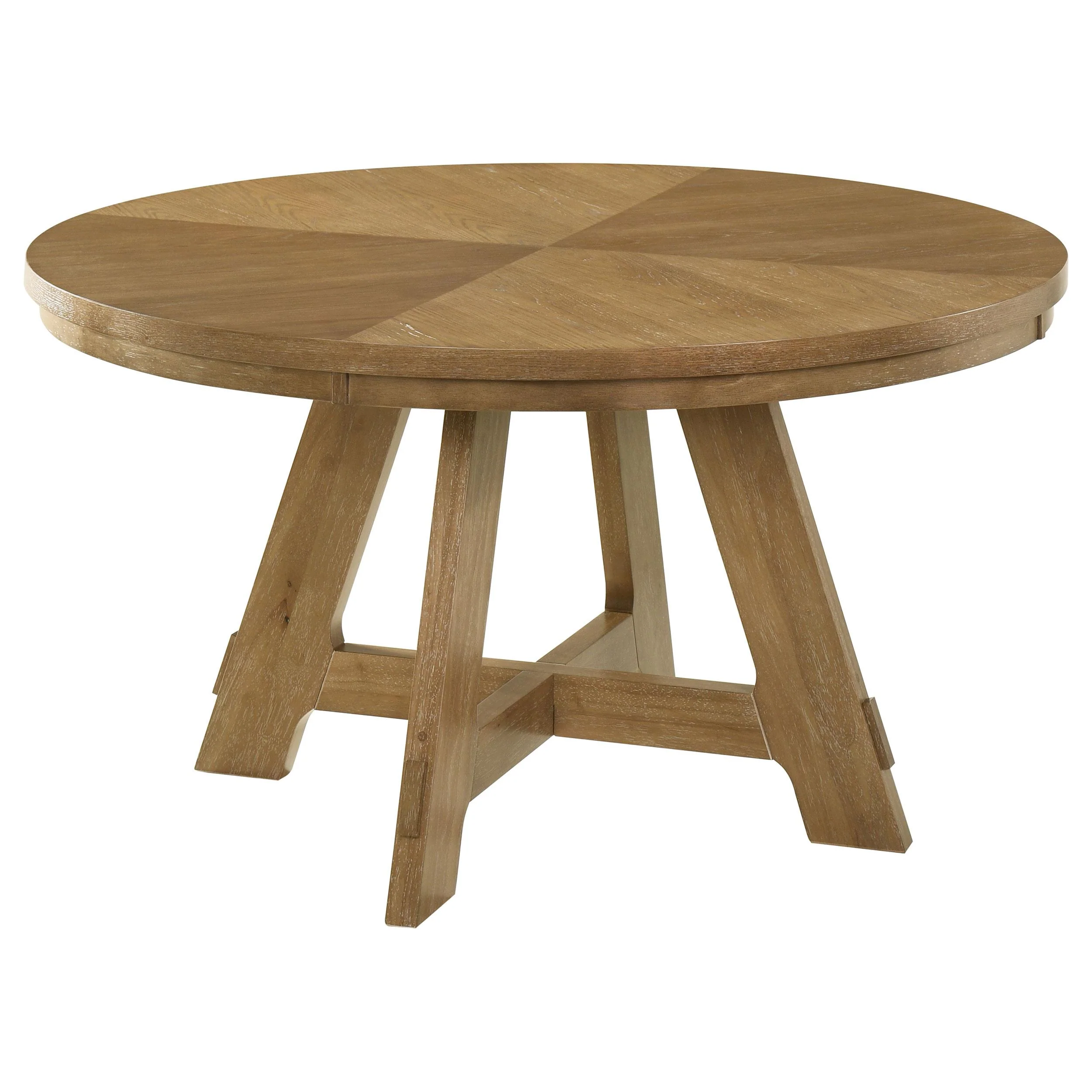 Coaster Furniture Danvers 109150 Round 54-inch Wood Dining Table - Brown Oak - Image 1