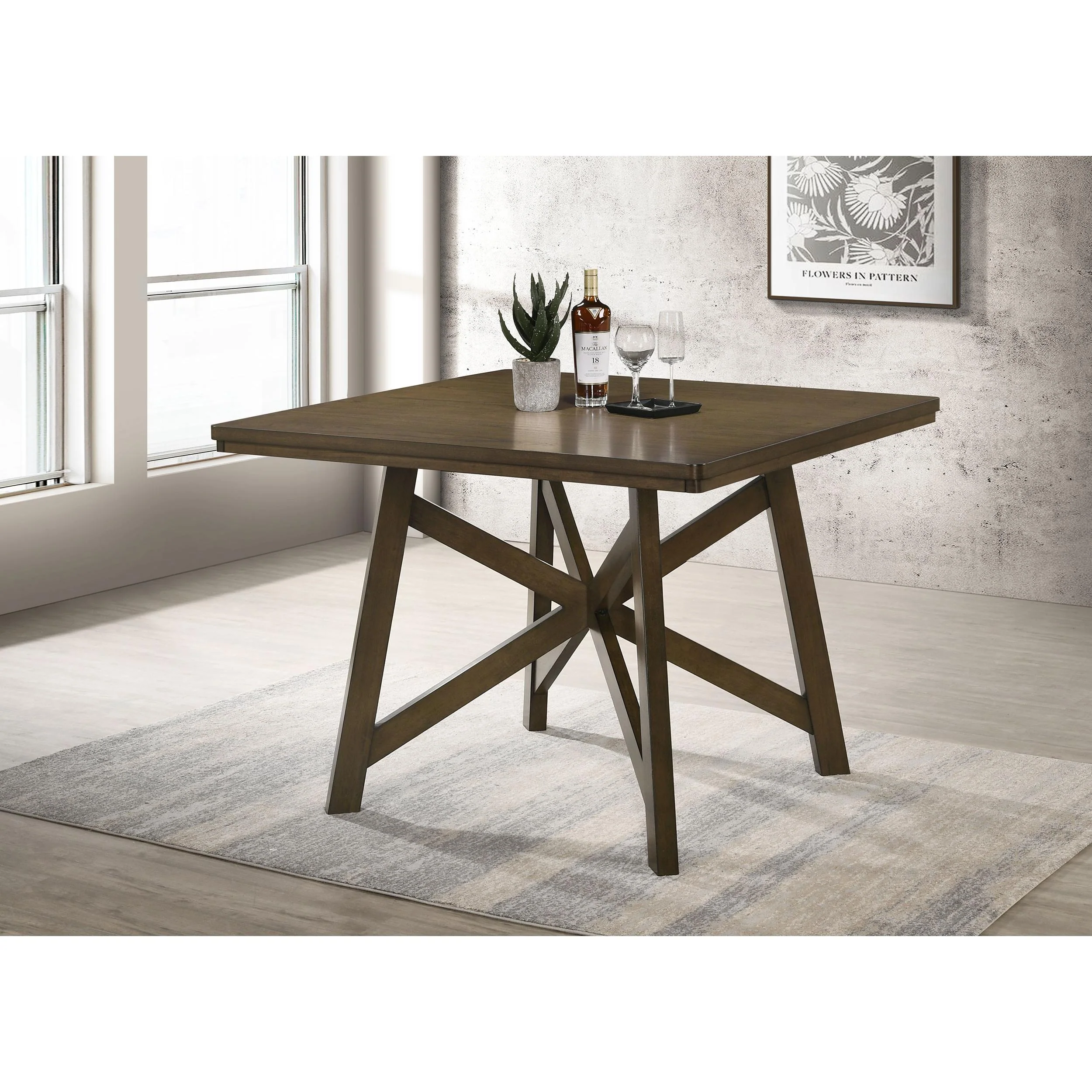 Coaster Furniture Canfield 109178 47-inch Square Counter Height Dining Table - Brown - Image 2