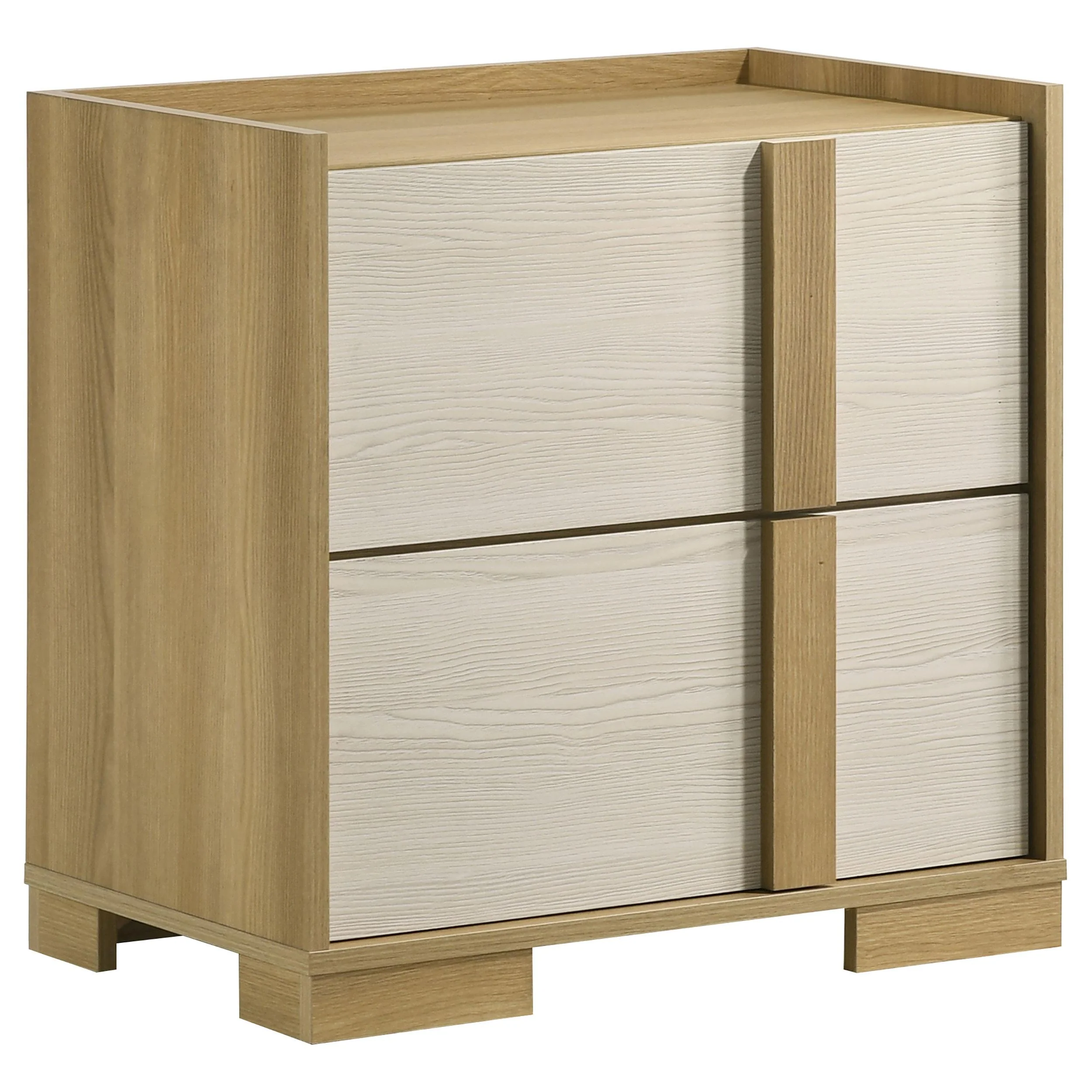 Coaster Furniture Hyland 215652 2-Drawer Nightstand Bedside Table - Natural - Image 1