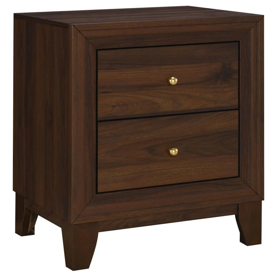 Coaster Furniture Welsley 223442 2-Drawer Nightstand Bedside Table - Walnut - Image 1