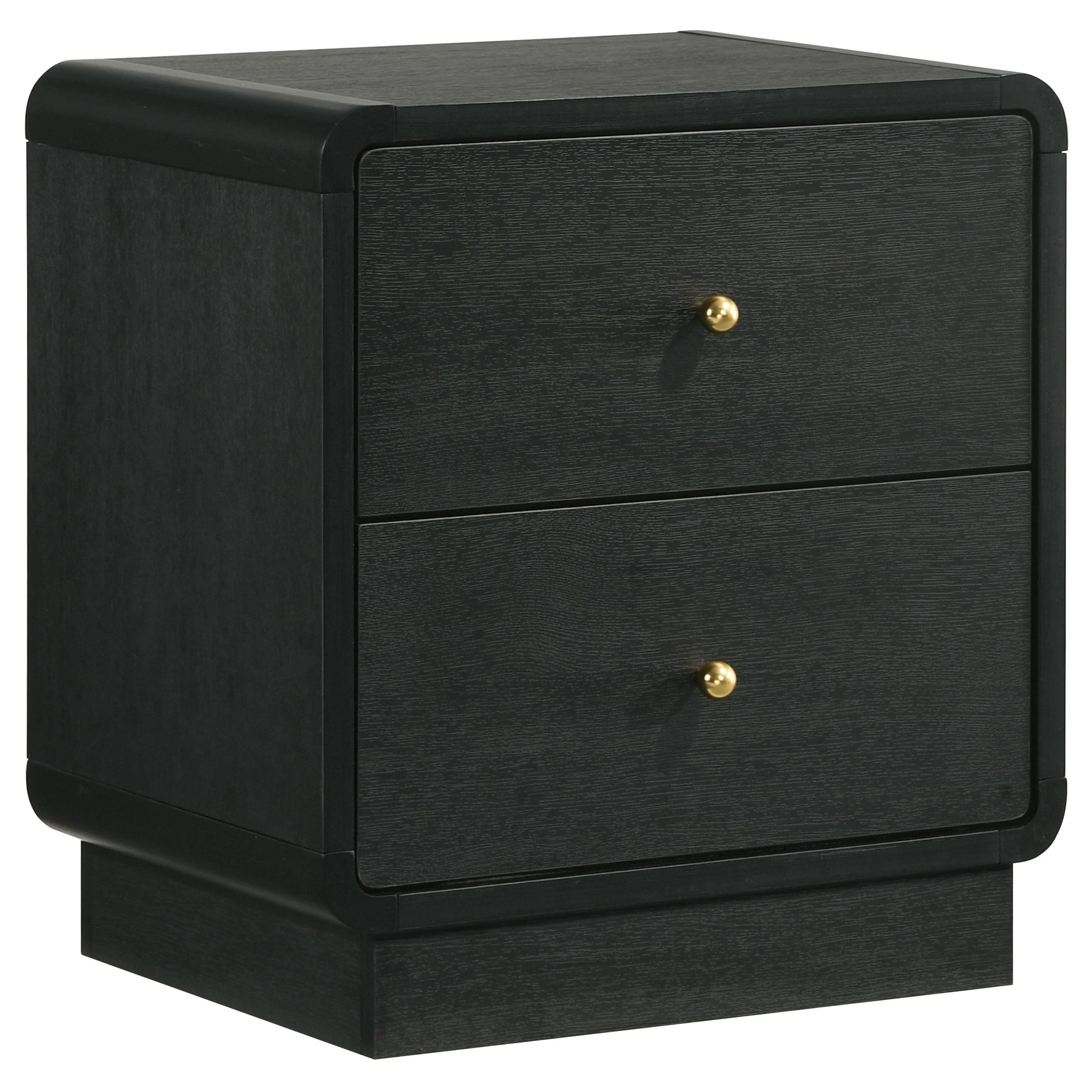 Coaster Furniture Cavelle 223662 2-Drawer Nightstand Bedside Table – Black