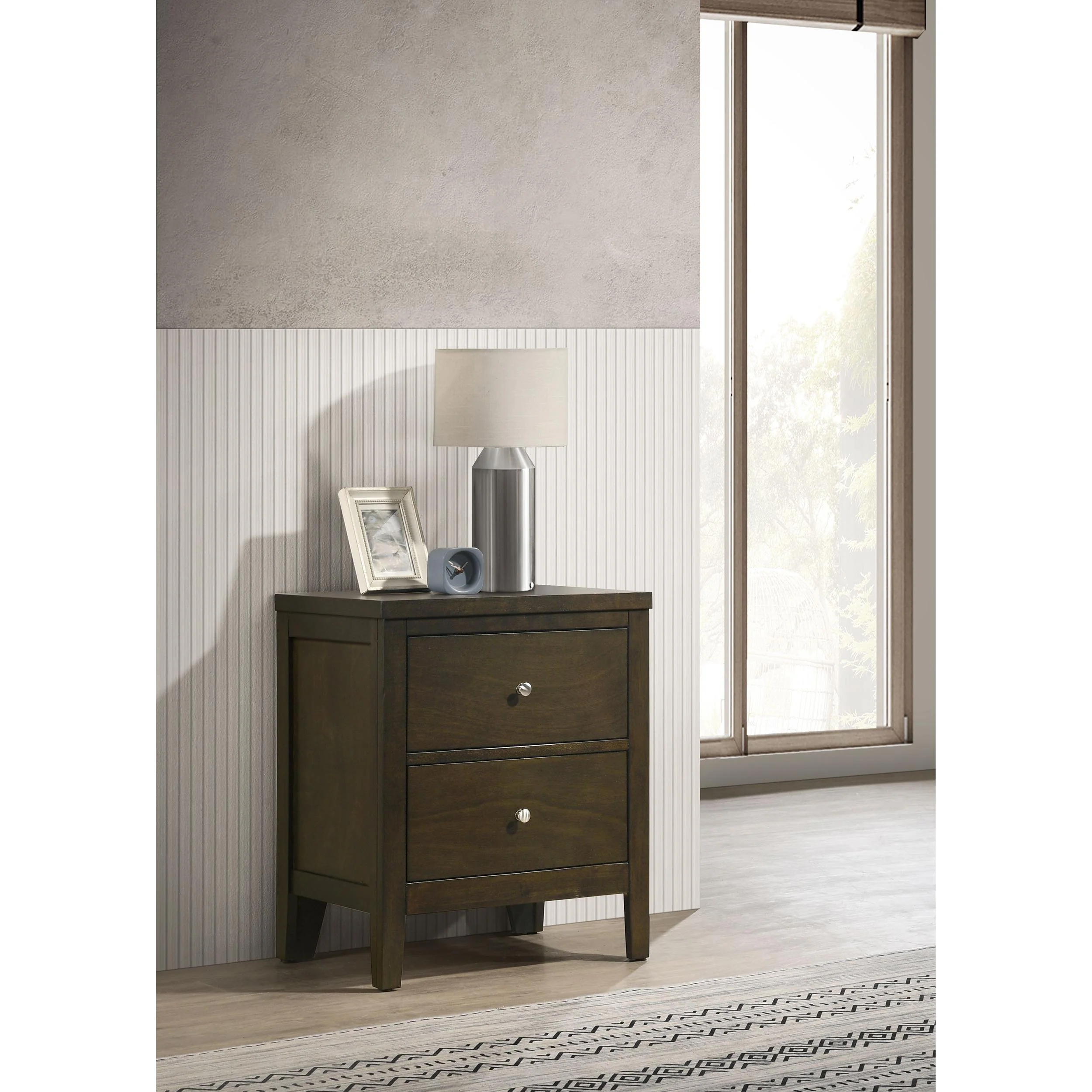 Coaster Furniture Wilkes 224422 2-Drawer Nightstand Bedside Table - Dark Cocoa - Image 2