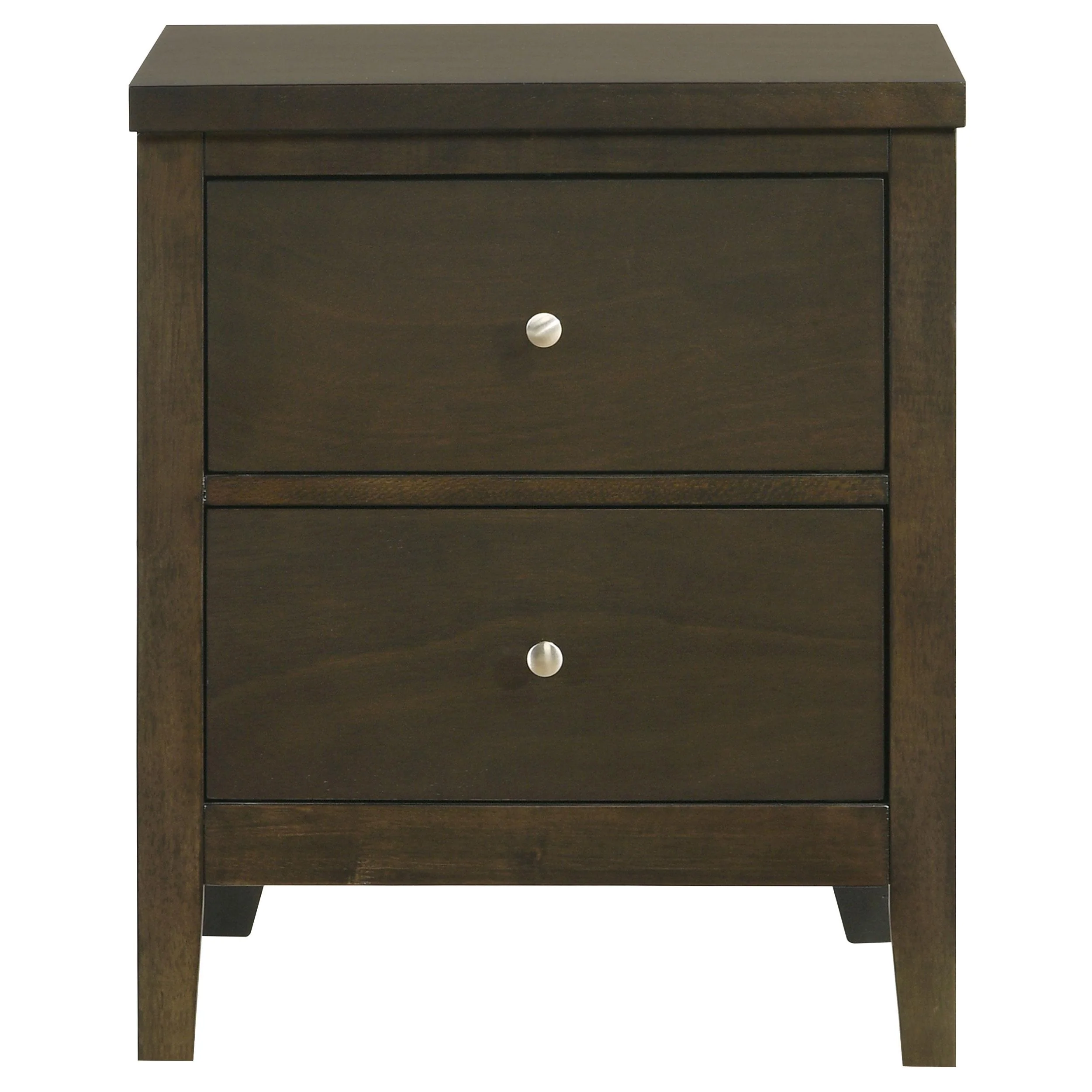 Coaster Furniture Wilkes 224422 2-Drawer Nightstand Bedside Table - Dark Cocoa - Image 3