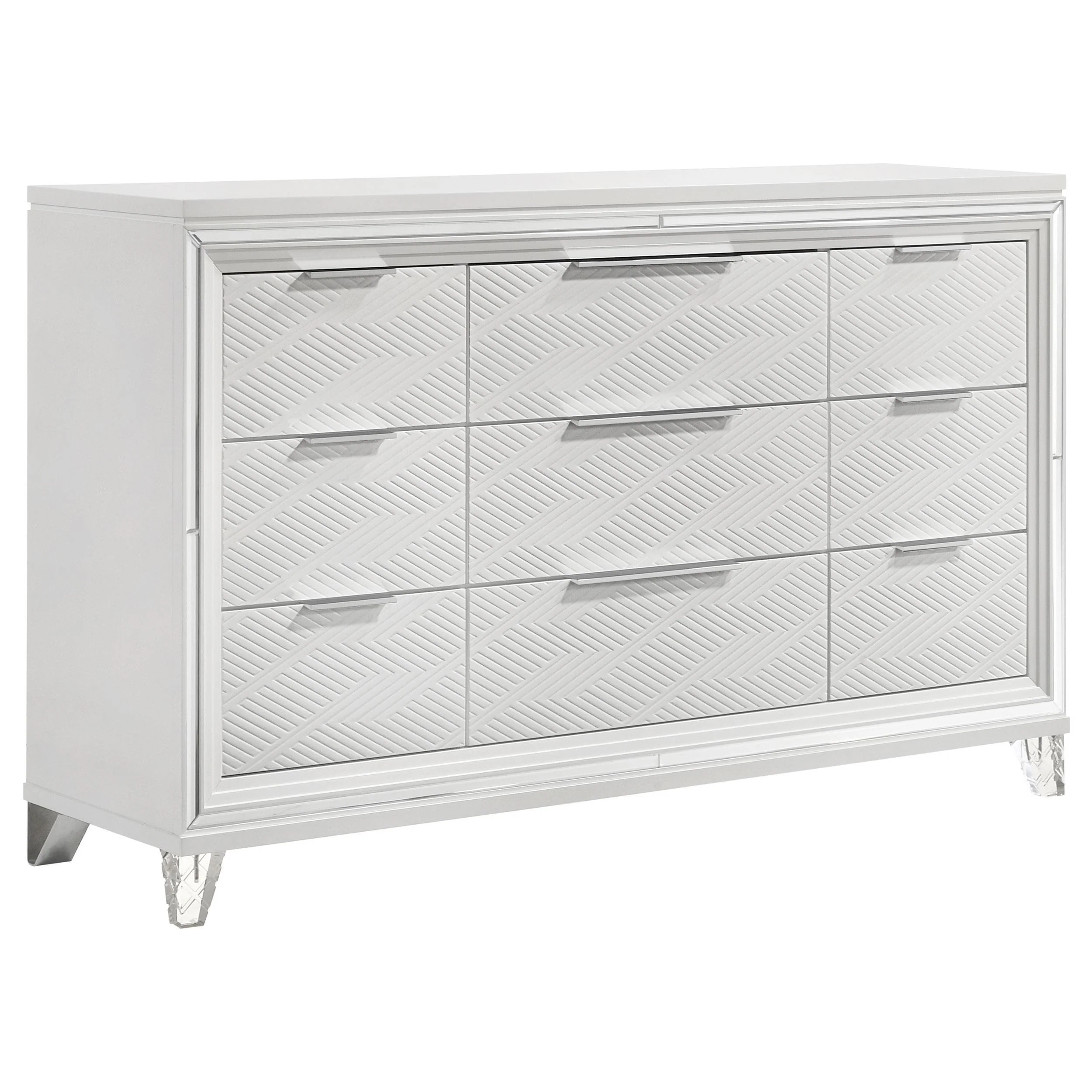 Coaster Furniture Marmore 224963 9-Drawer Dresser Cabinet - White - Image 1
