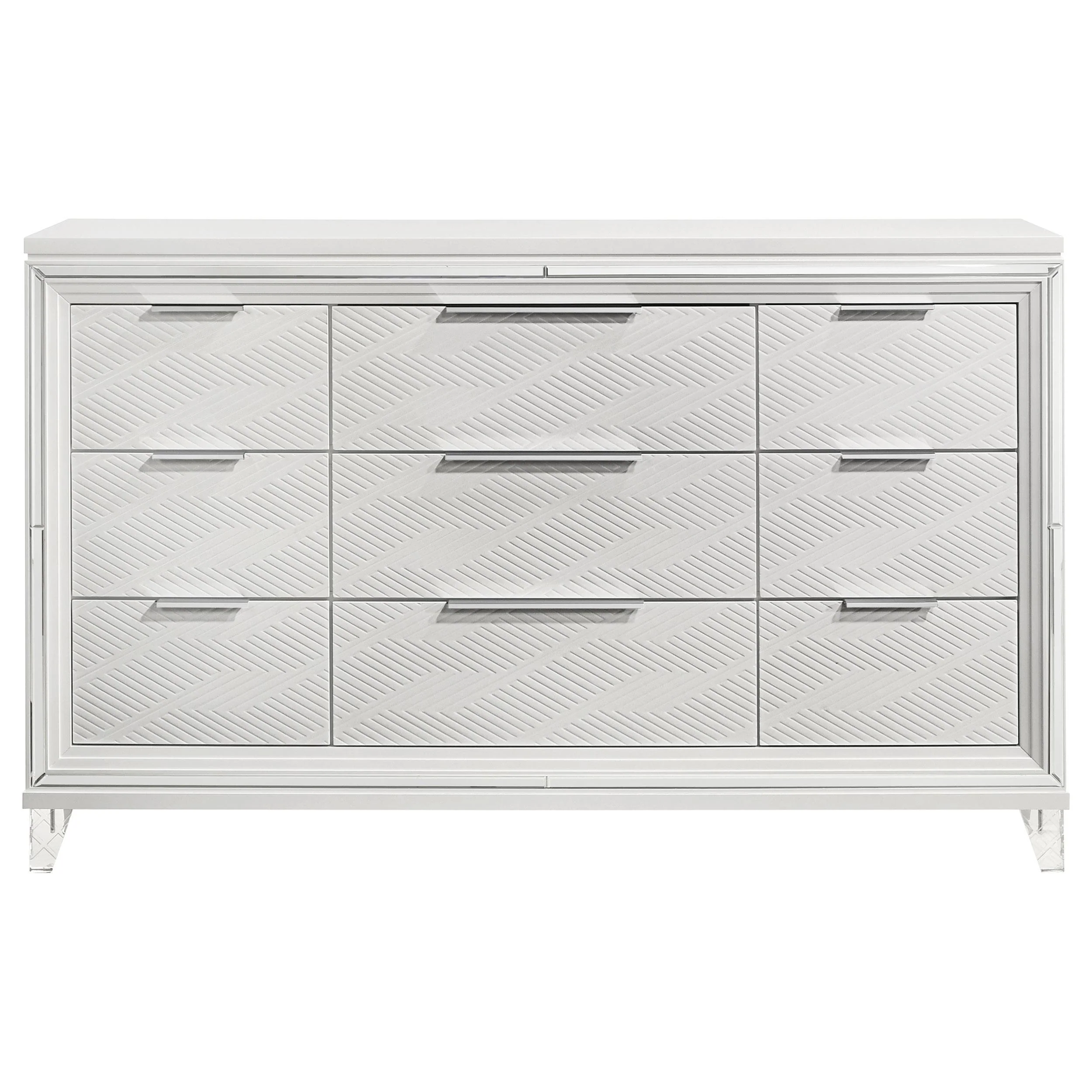 Coaster Furniture Marmore 224963 9-Drawer Dresser Cabinet - White - Image 3