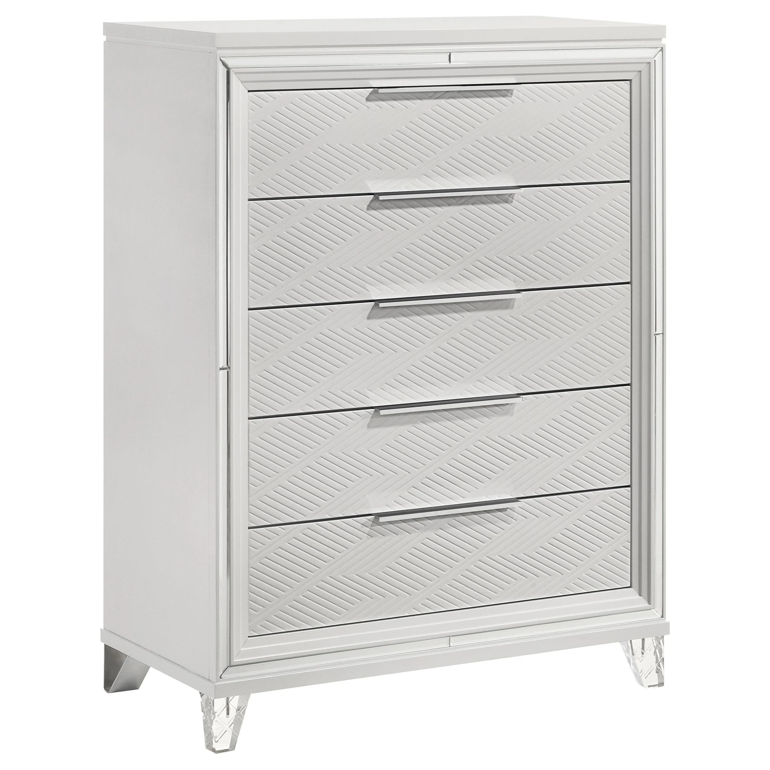 Coaster Furniture Marmore 224965 5-Drawer Bedroom Chest of Drawers - White - Image 1