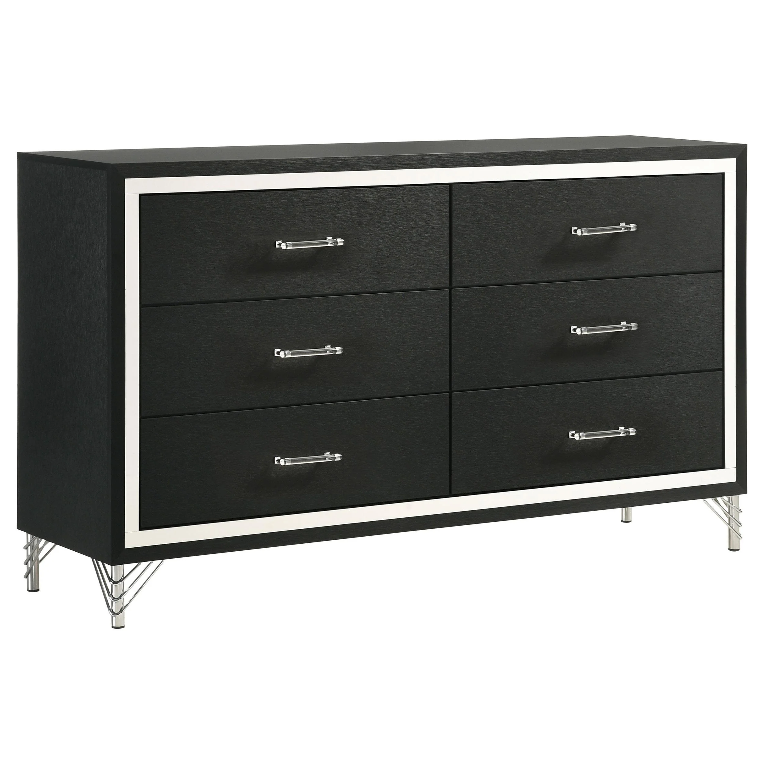 Coaster Furniture Lucia 224993 6-Drawer Dresser Cabinet - Black - Image 1