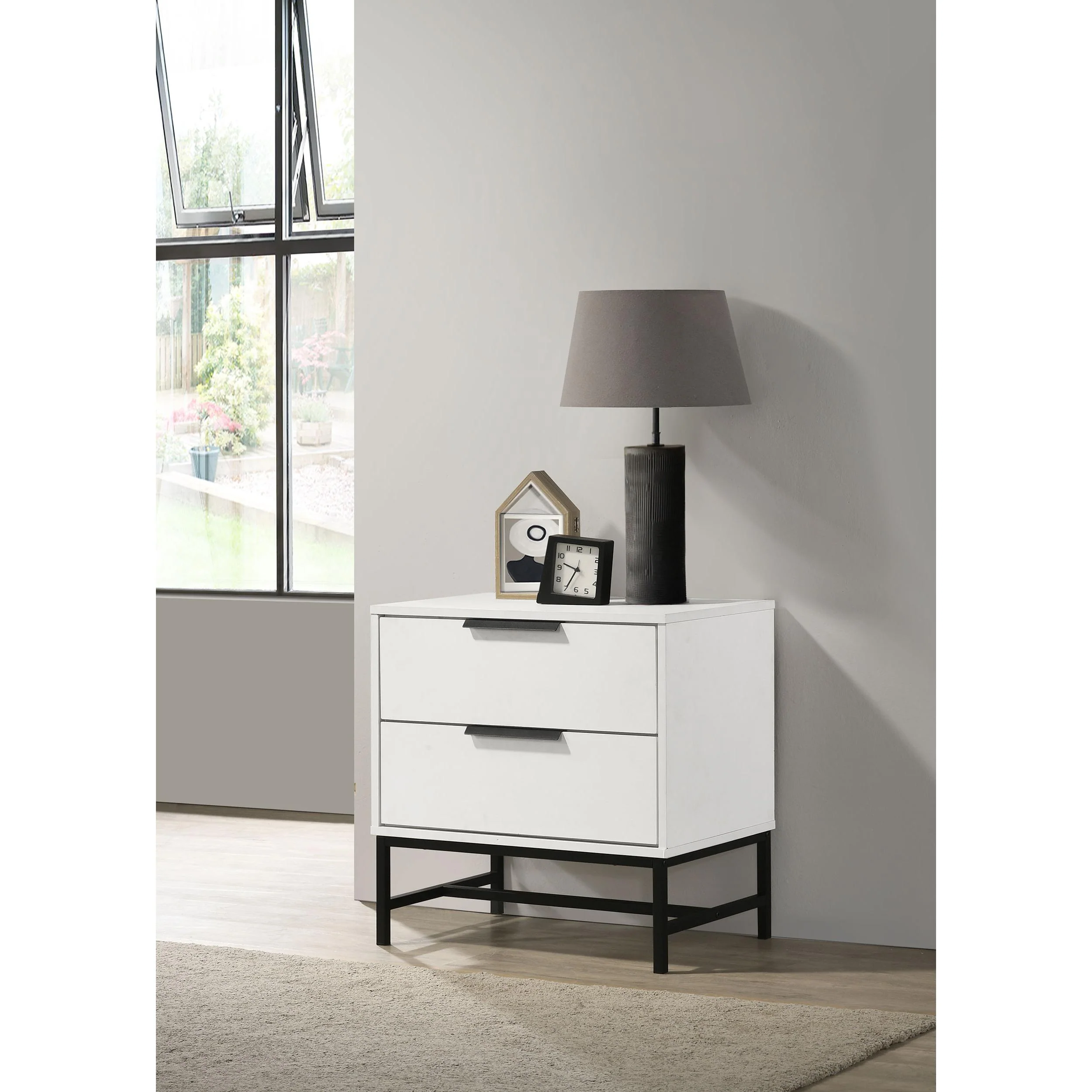 Coaster Furniture Sonora 224862 2-Drawer Nightstand Bedside Table - White - Image 2
