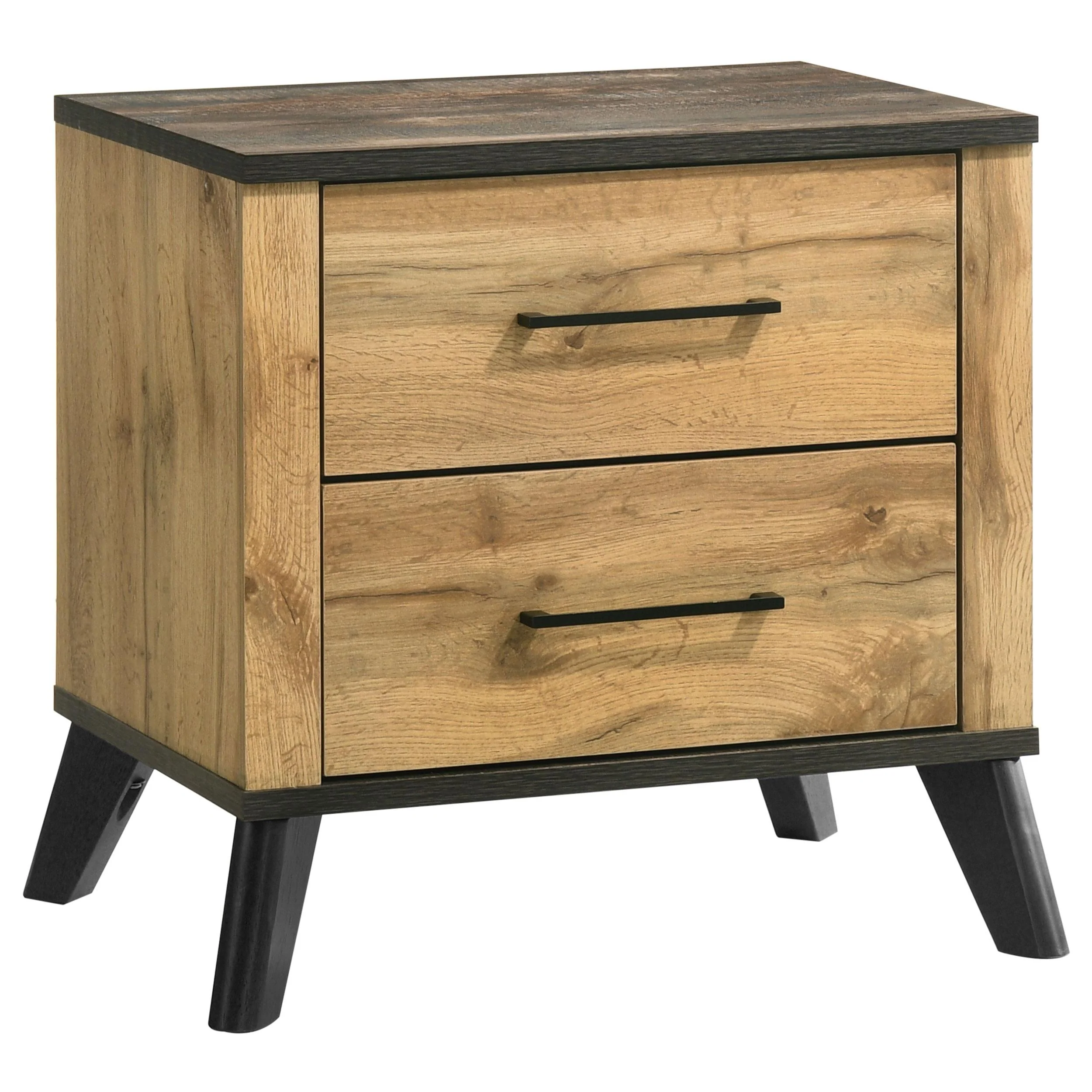 Coaster Furniture Kaywood 225002 2-Drawer Nightstand Bedside Table - Natural Pine - Image 1