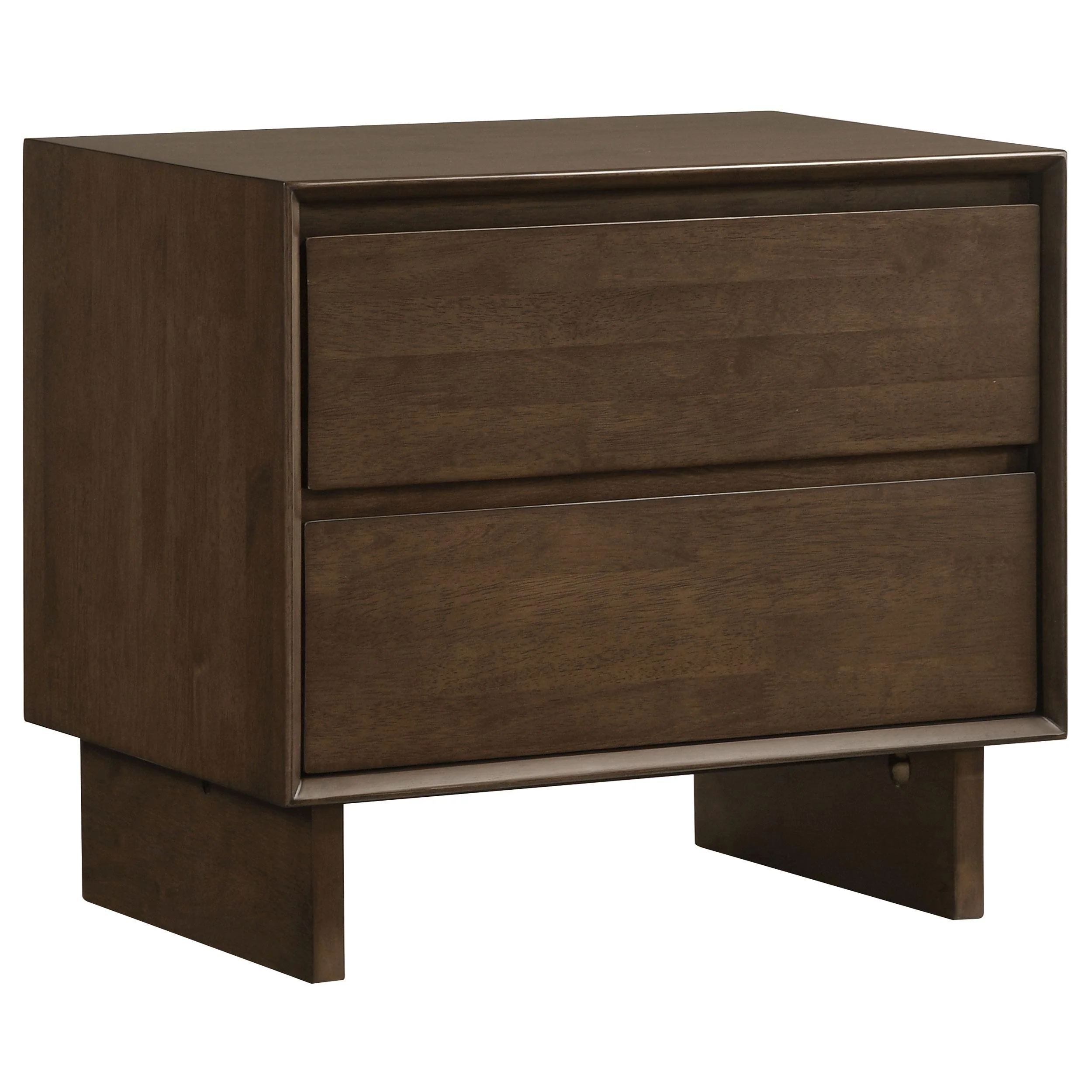 Coaster Furniture Glenwood 225012 2-Drawer Nightstand Bedside Table - Warm Brown - Image 1