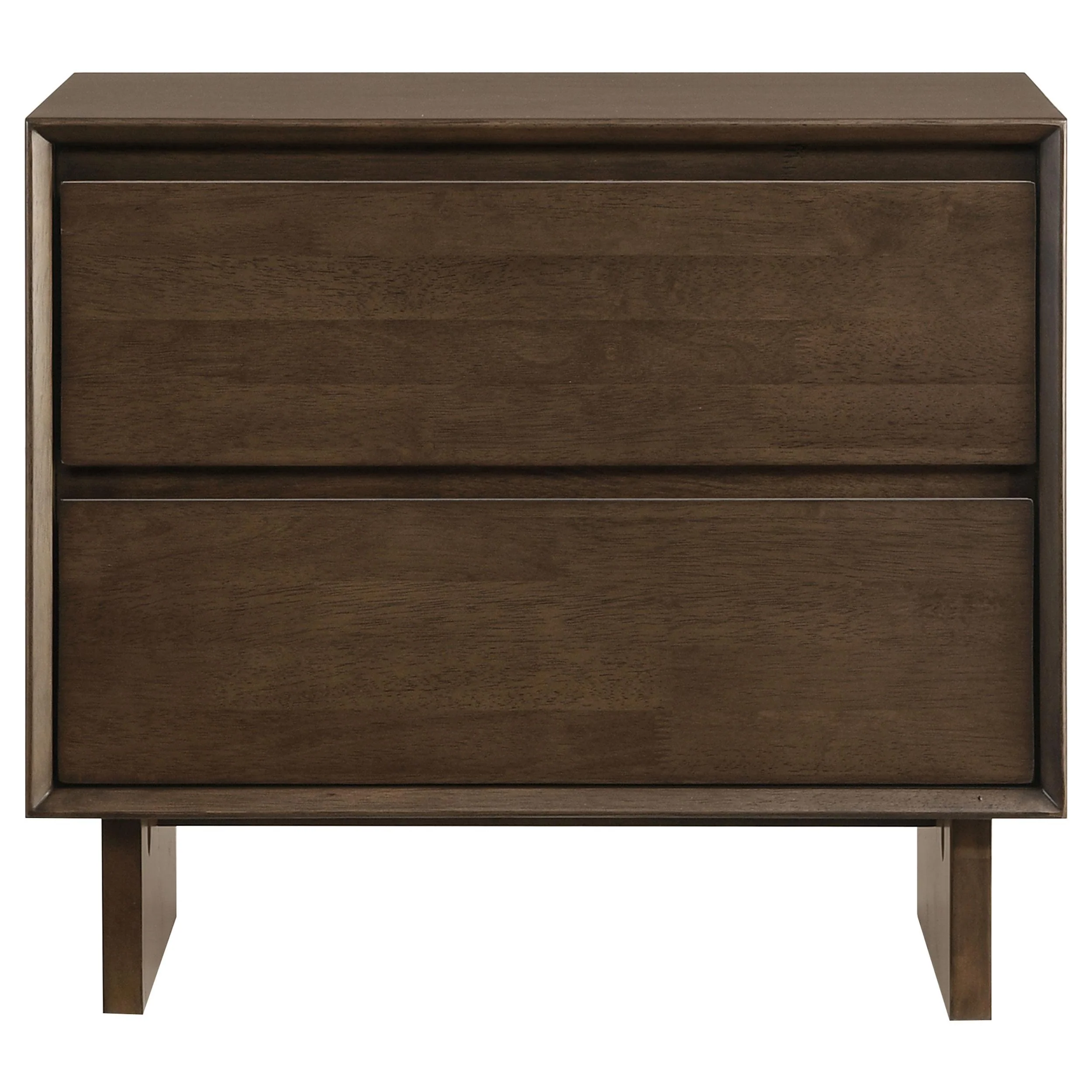 Coaster Furniture Glenwood 225012 2-Drawer Nightstand Bedside Table - Warm Brown - Image 3