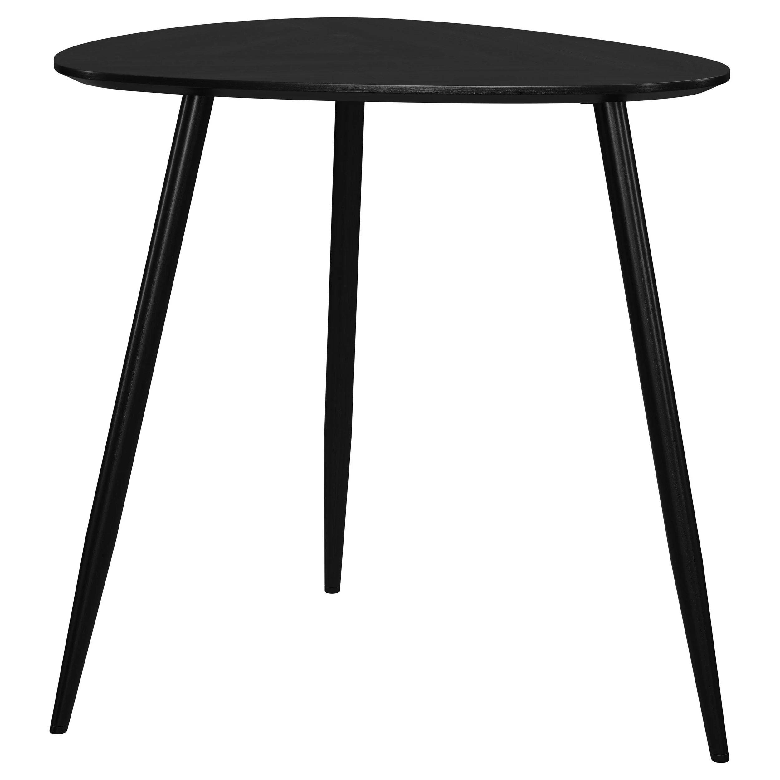 Coaster Furniture Odessa 707917 Triangular Solid Wood End Table – Black