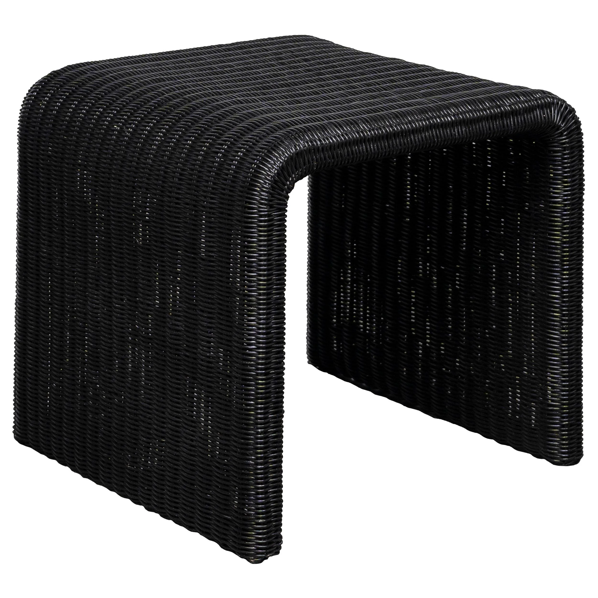 Coaster Furniture Cahya 708517 Woven Rattan Square End Table – Black