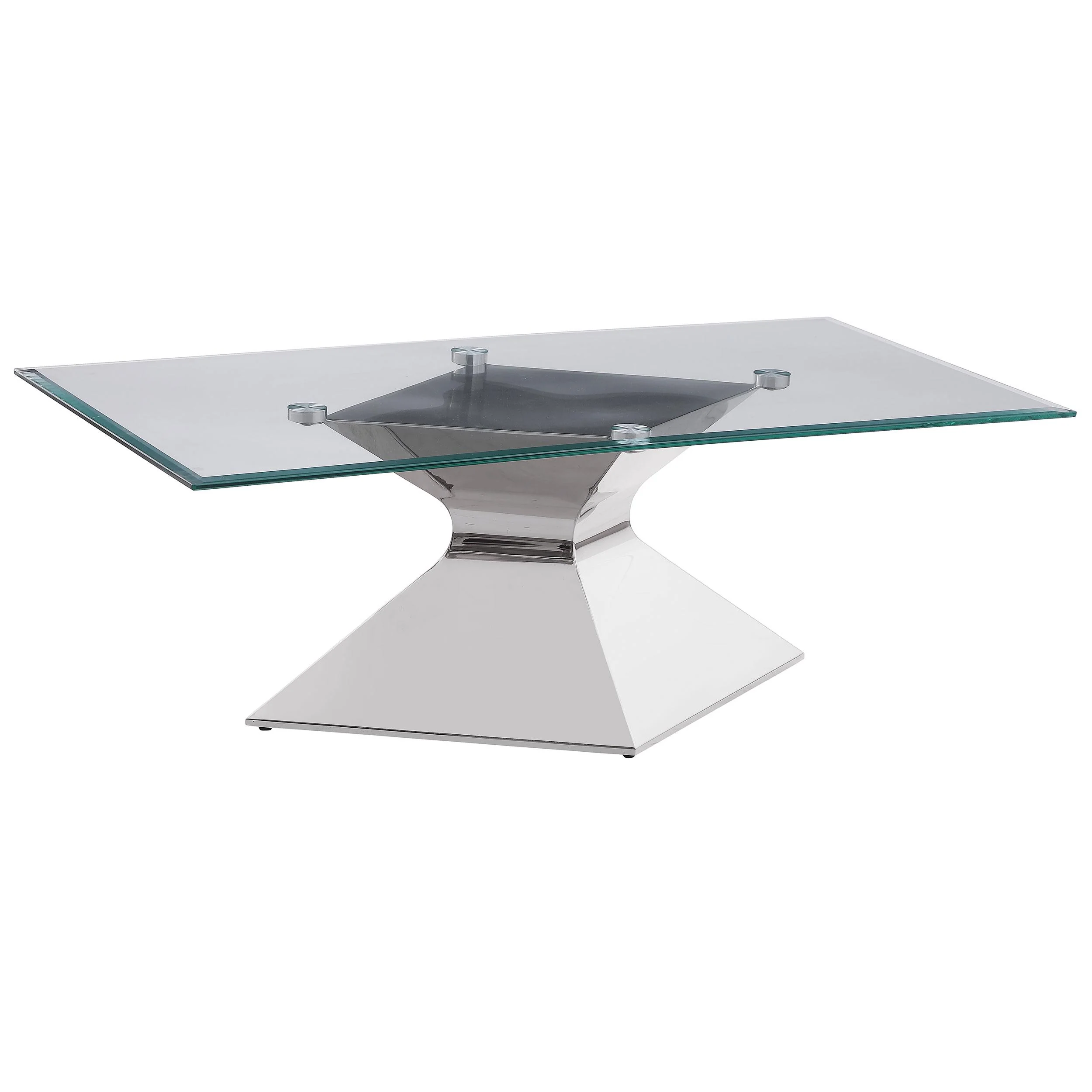 Coaster Furniture Jenny 710208 Glass Top Stainless Steel Coffee Table – Chrome