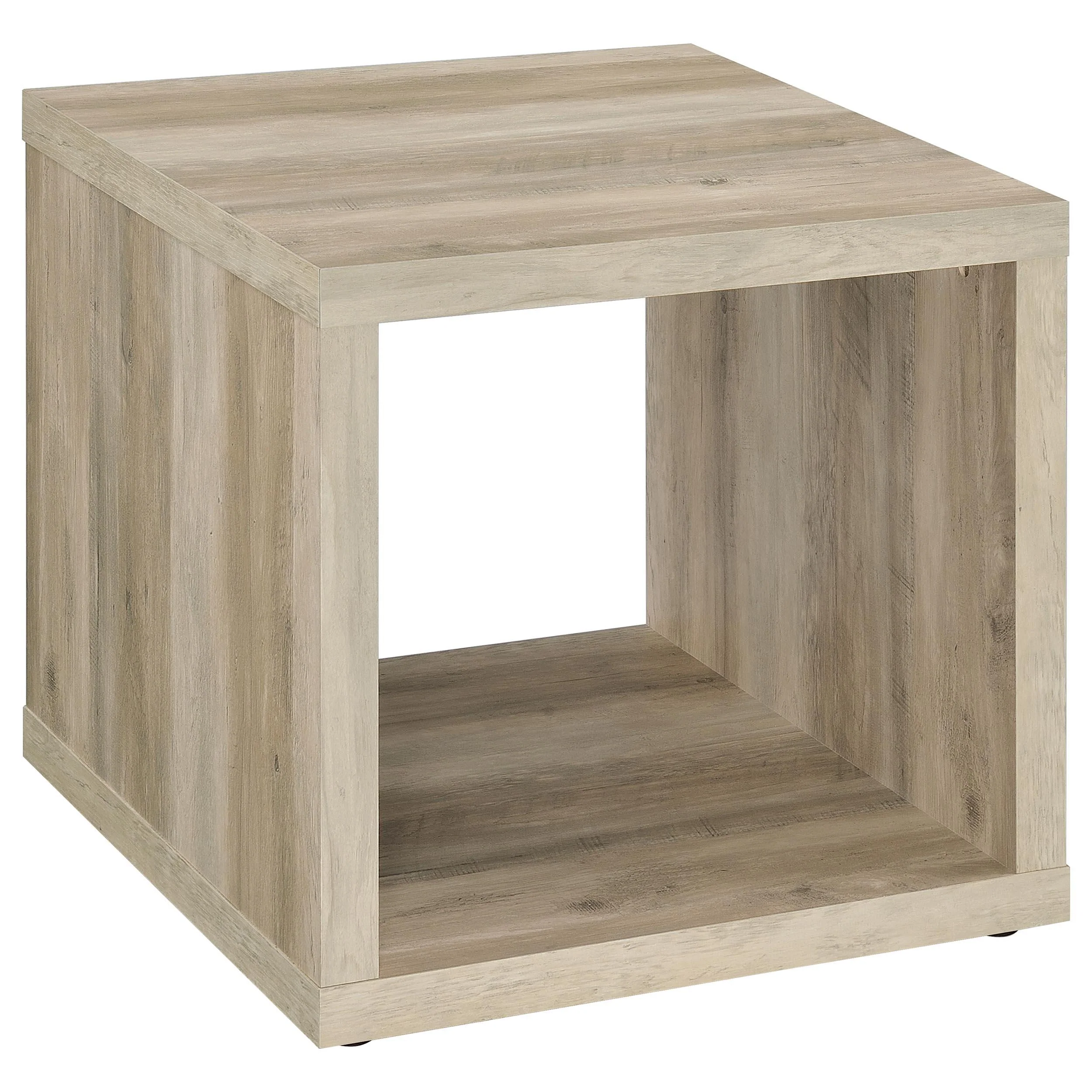 Coaster Furniture Frisco 710517 Square Engineered Wood Side End Table – Distressed Pine