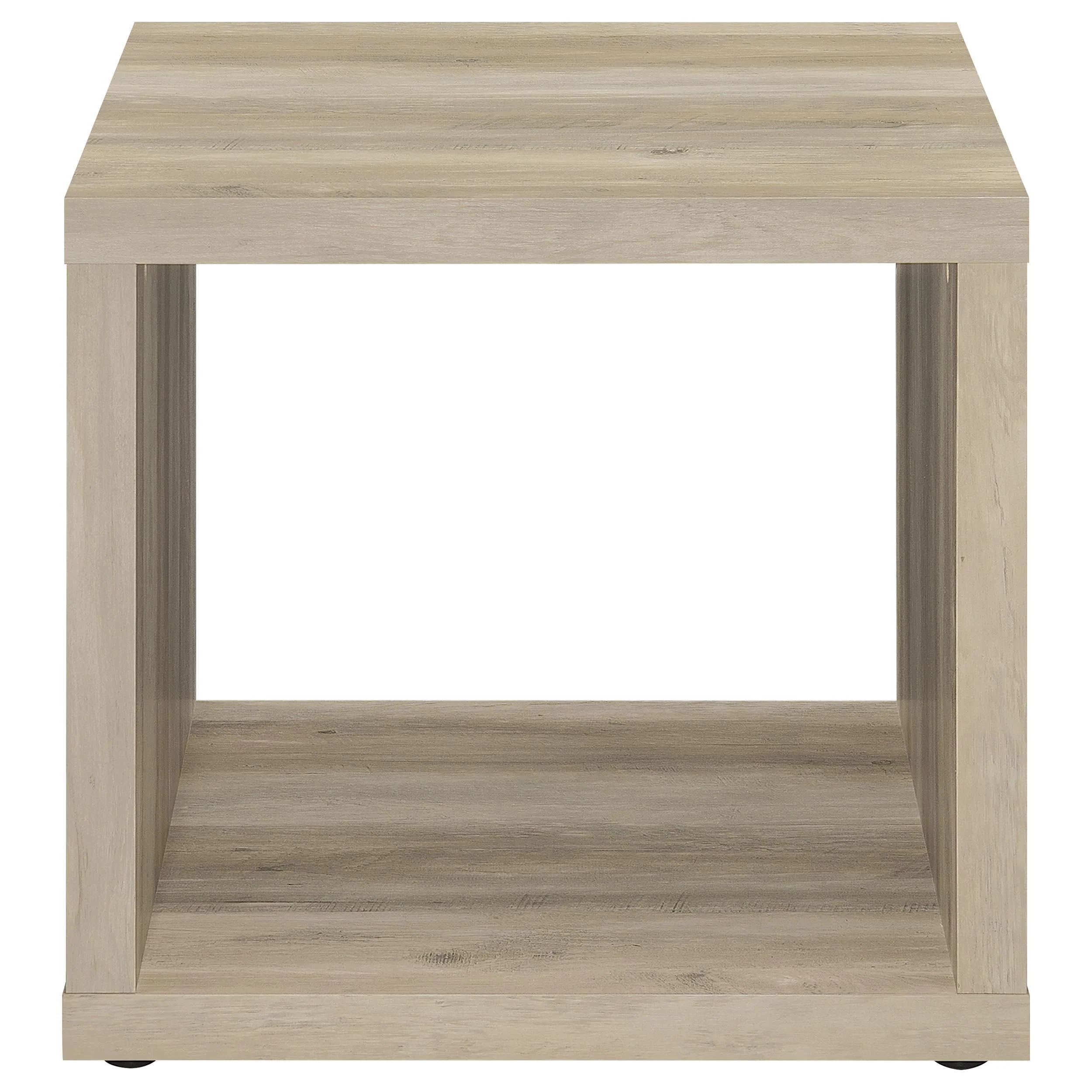 Coaster Furniture Frisco 710517 Square Engineered Wood Side End Table - Distressed Pine - Image 3