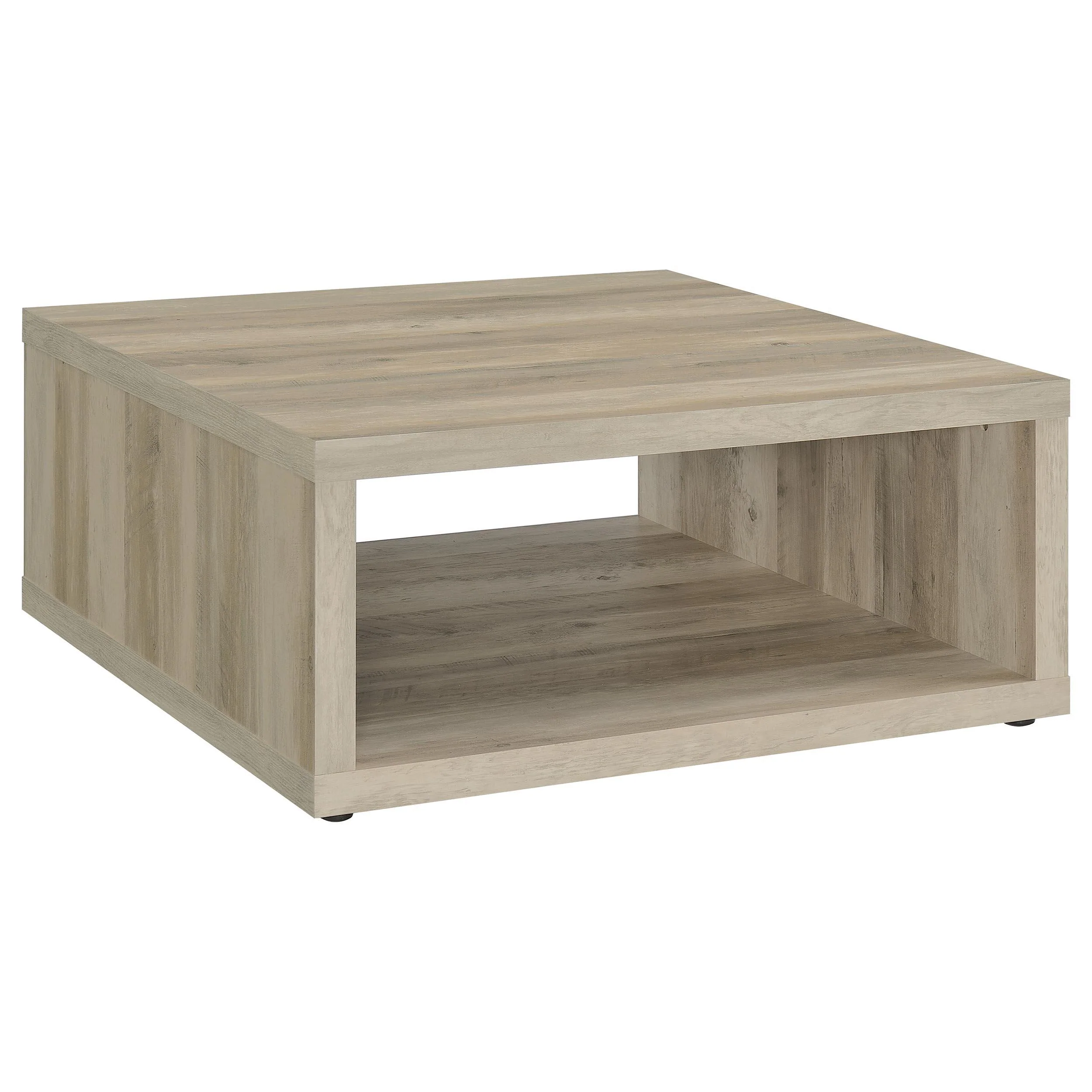 Coaster Furniture Frisco 710518 Square Engineered Wood Coffee Table – Distressed Pine
