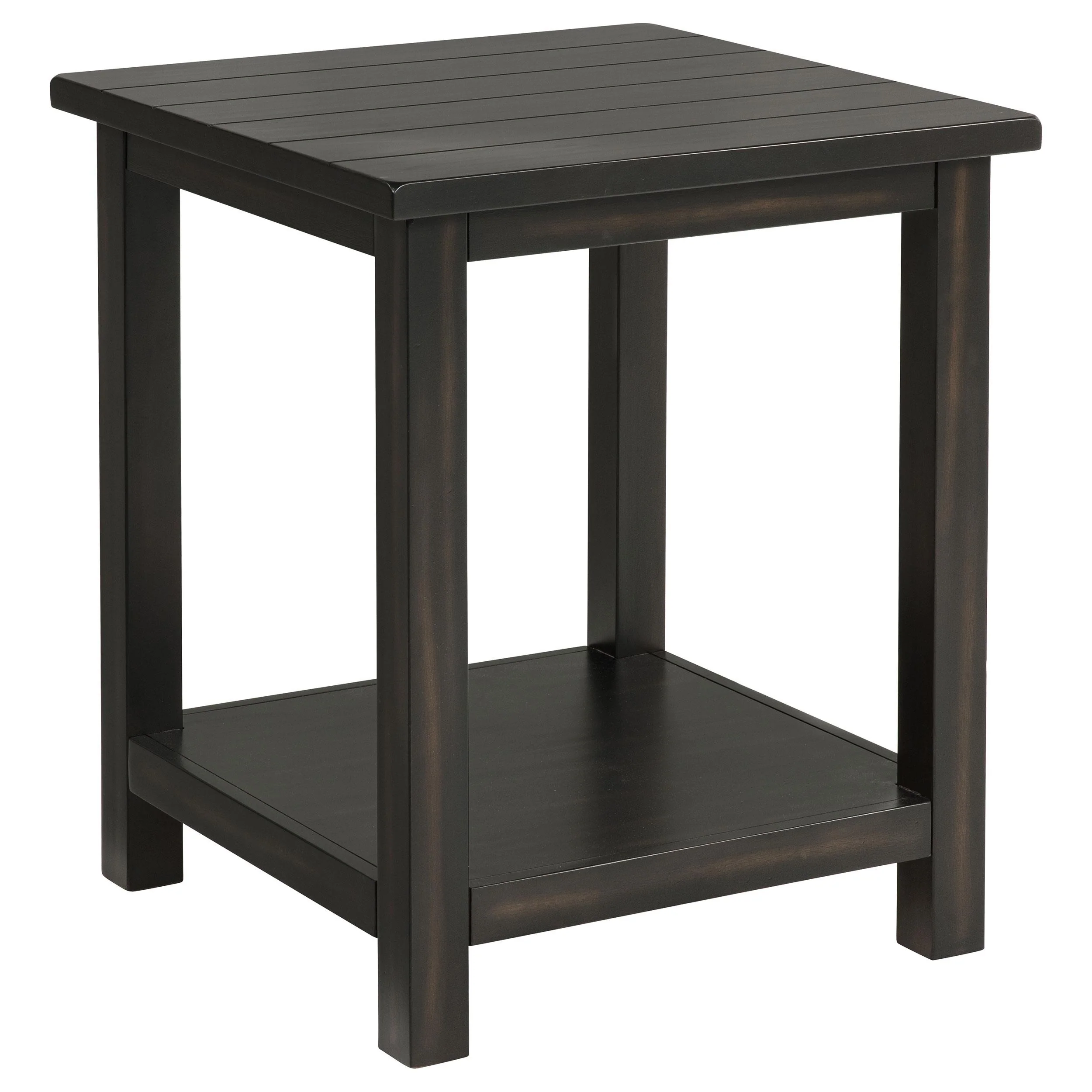Coaster Furniture Payne 710566 Wood End Table with Shelf - Distressed Java - Image 1