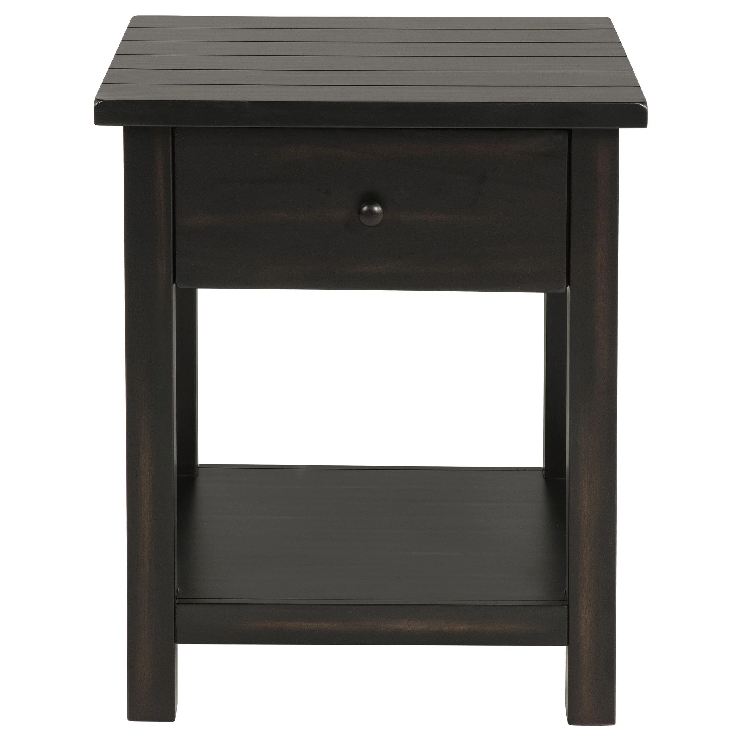 Coaster Furniture Payne 710567 1-Drawer Wood End Table with Shelf - Distressed Java - Image 3