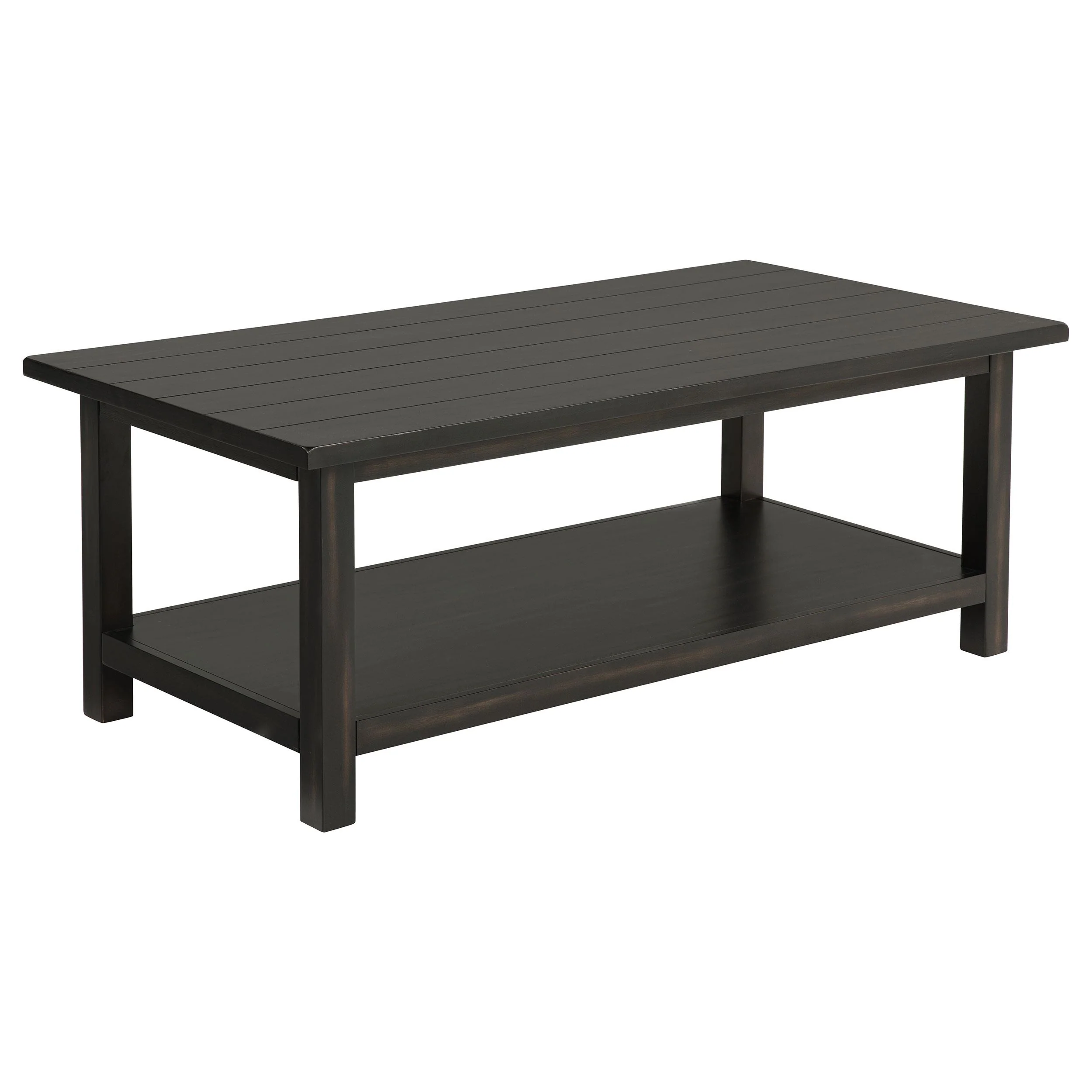 Coaster Furniture Payne 710568 Wood Coffee Table with Shelf - Distressed Java - Image 1