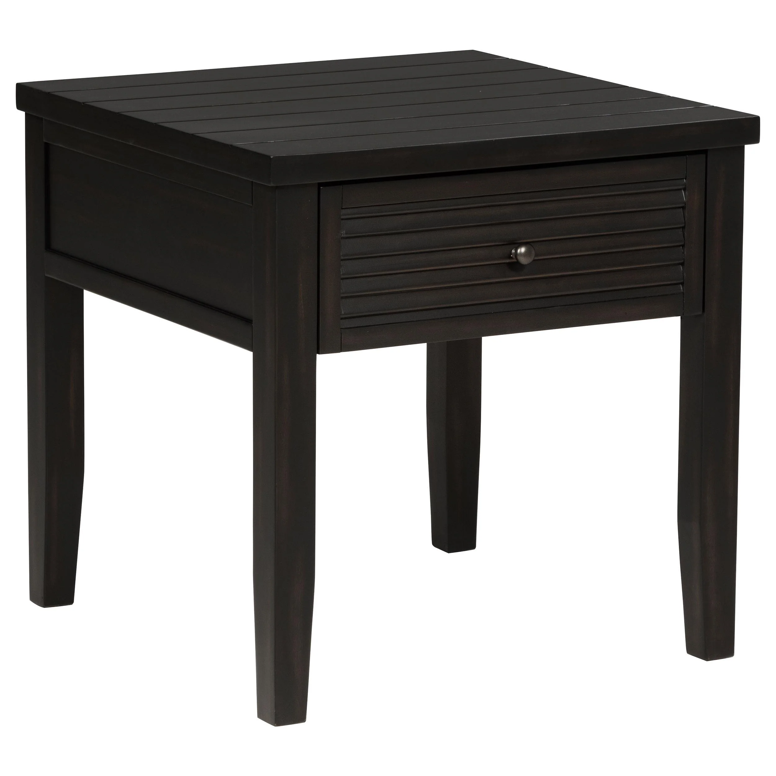 Coaster Furniture Concord 710577 1-Drawer Square End Table – Distressed Java