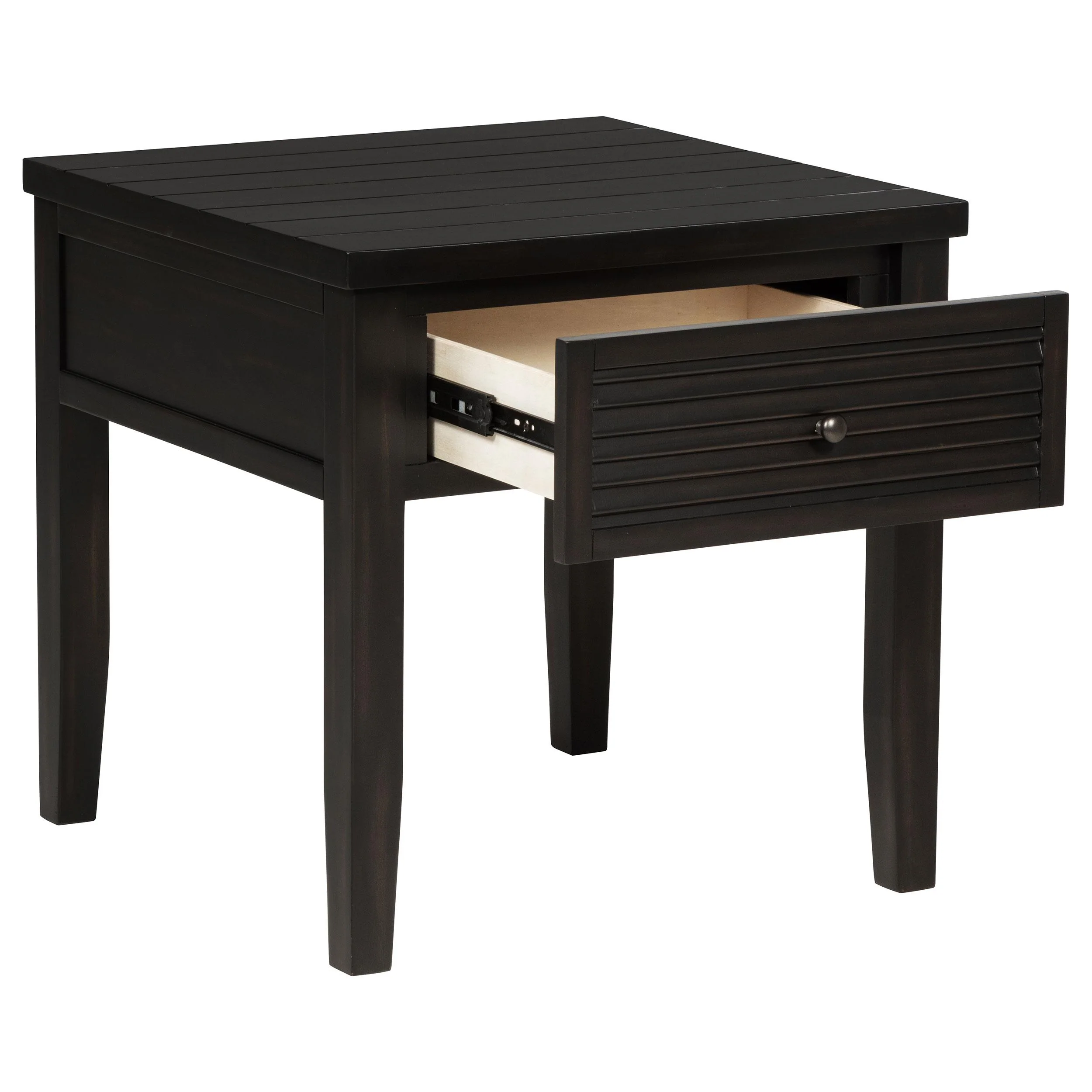 Coaster Furniture Concord 710577 1-Drawer Square End Table - Distressed Java - Image 3
