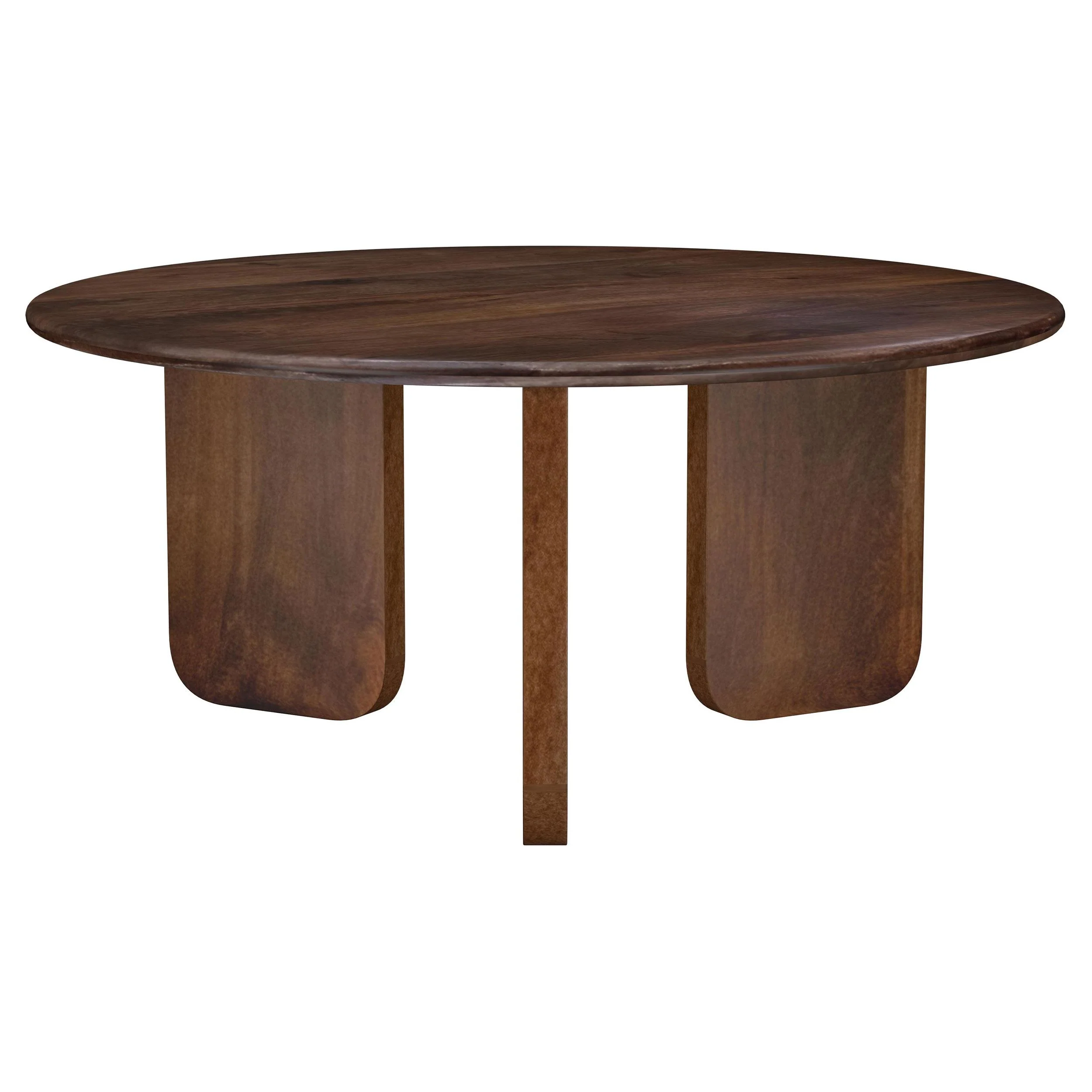 Coaster Furniture Dale 721998 Round Solid Mango Wood Coffee Table - Brown - Image 3