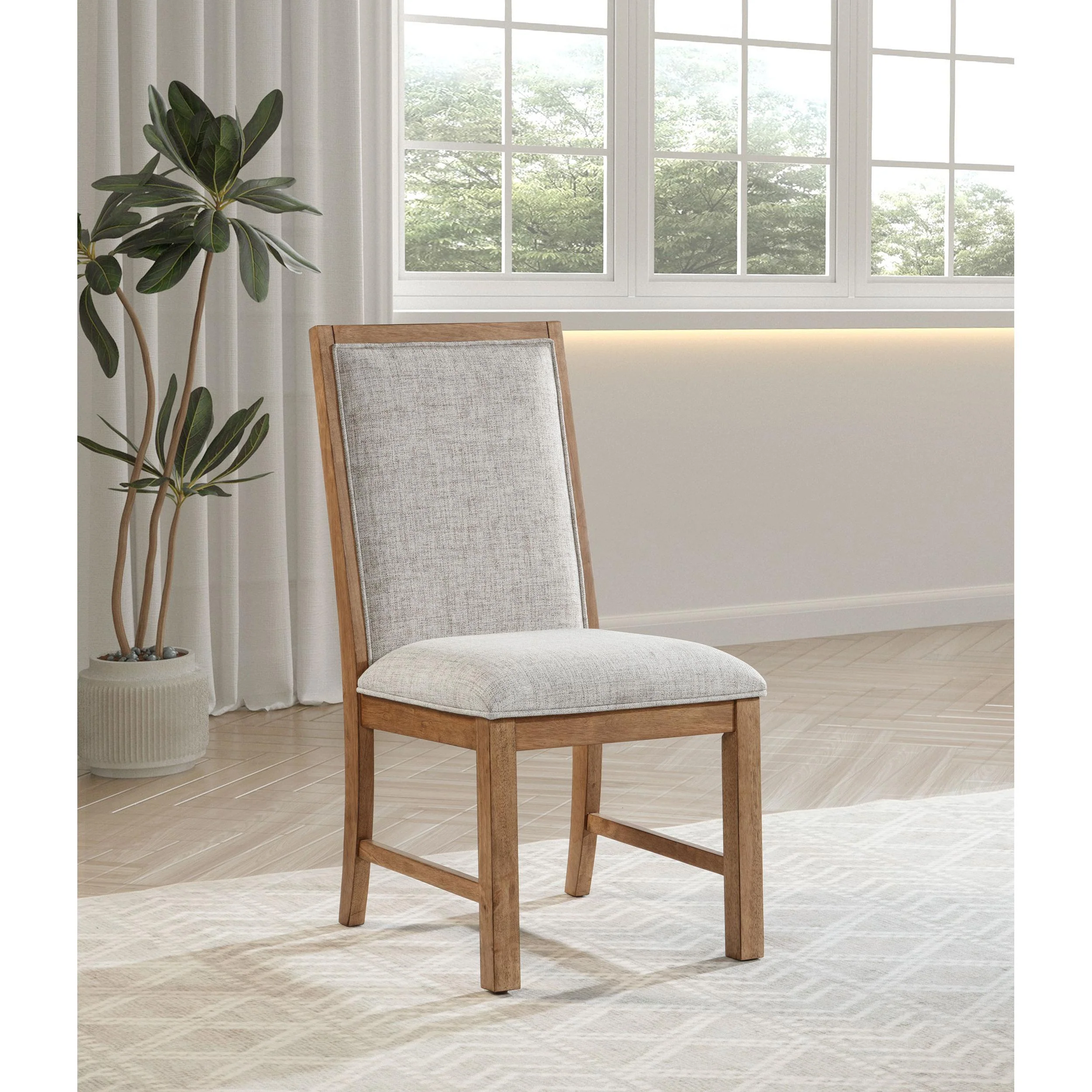 Coaster Furniture Bruner 109102 Upholstered Side Chair - Natural Brown - Image 2