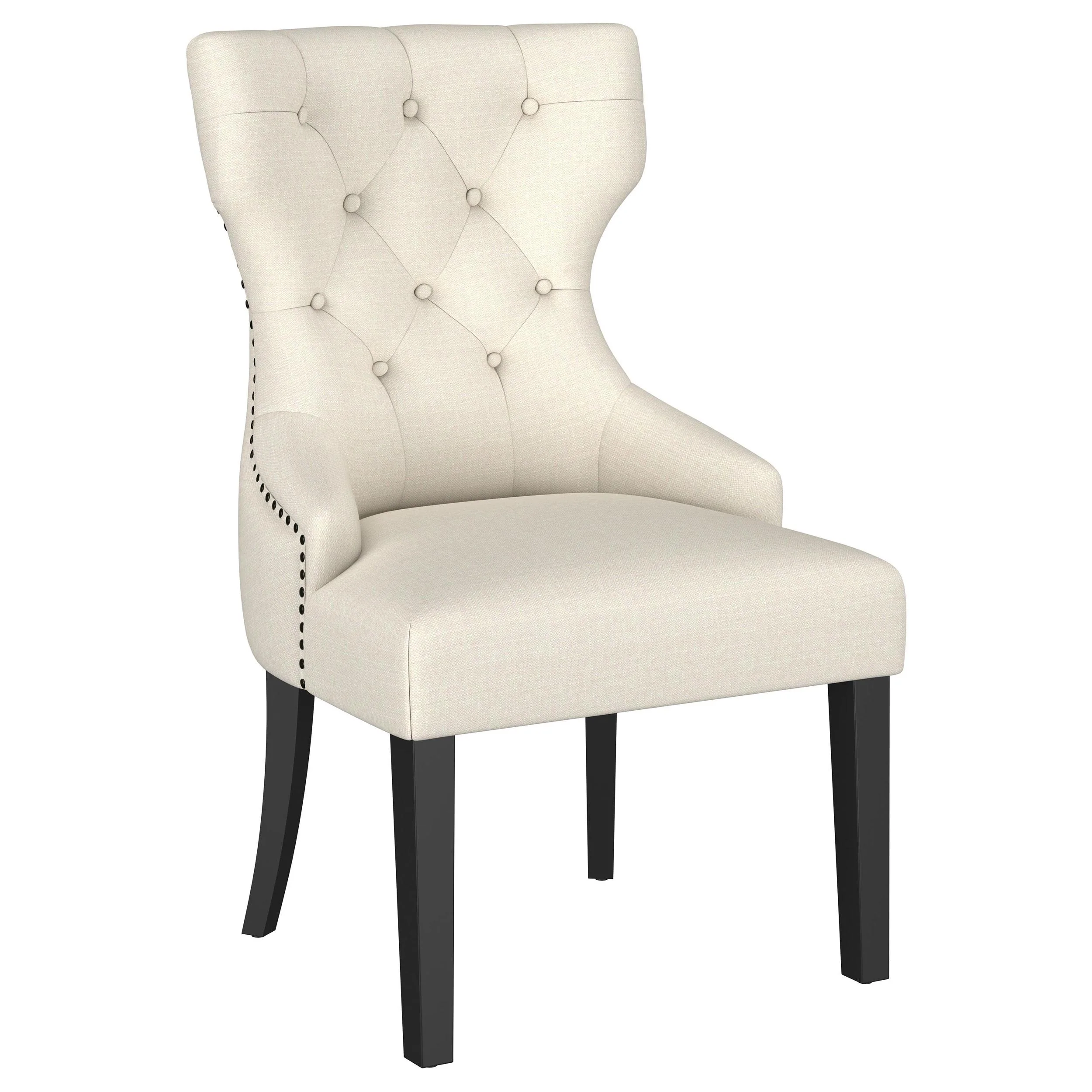Coaster Furniture Baney 115572 Fabric Upholstered Dining Side Chair - Beige and Black - Image 1