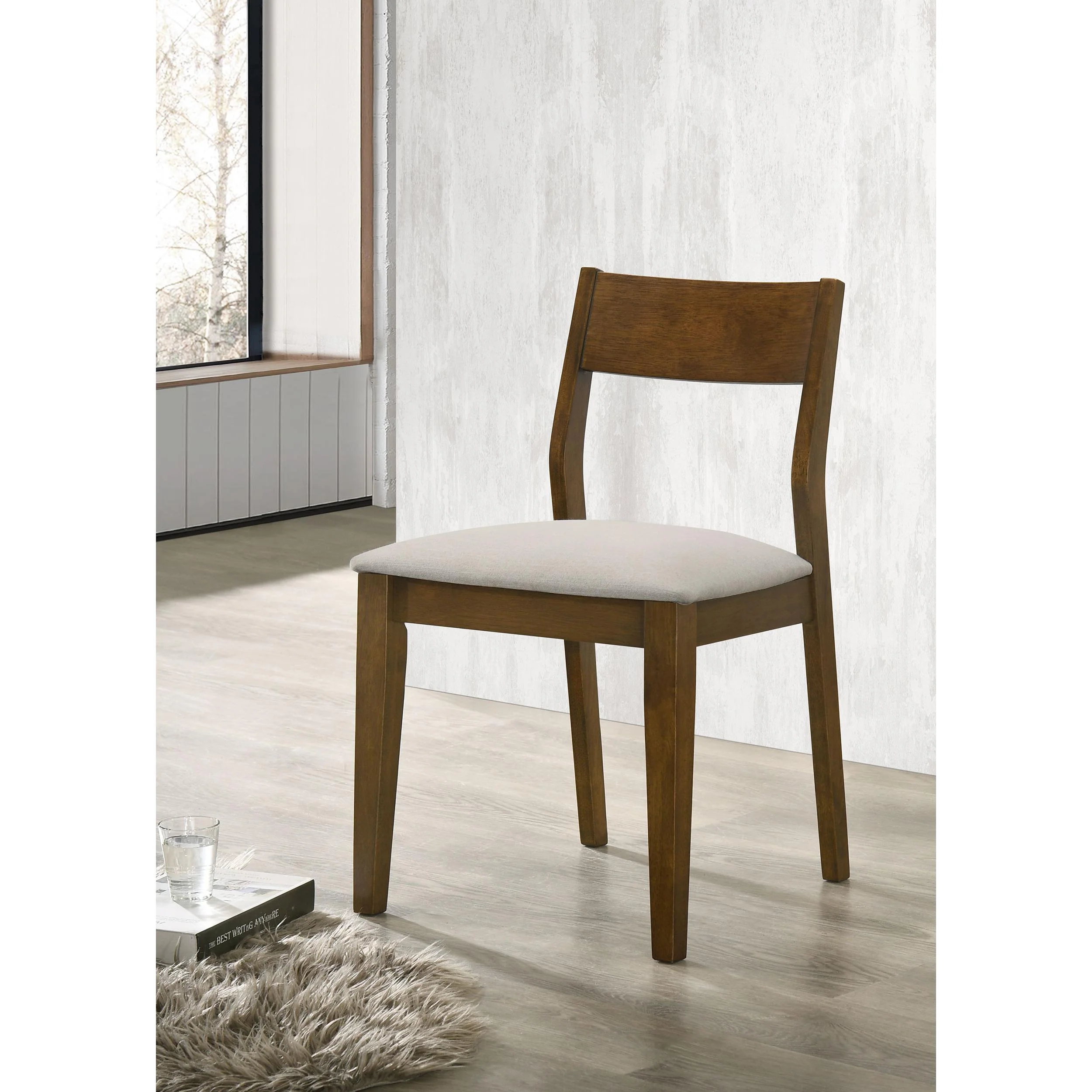 Coaster Furniture Almonte 108922 Dining Chair Upholstered Seat - Dark Brown - Image 2