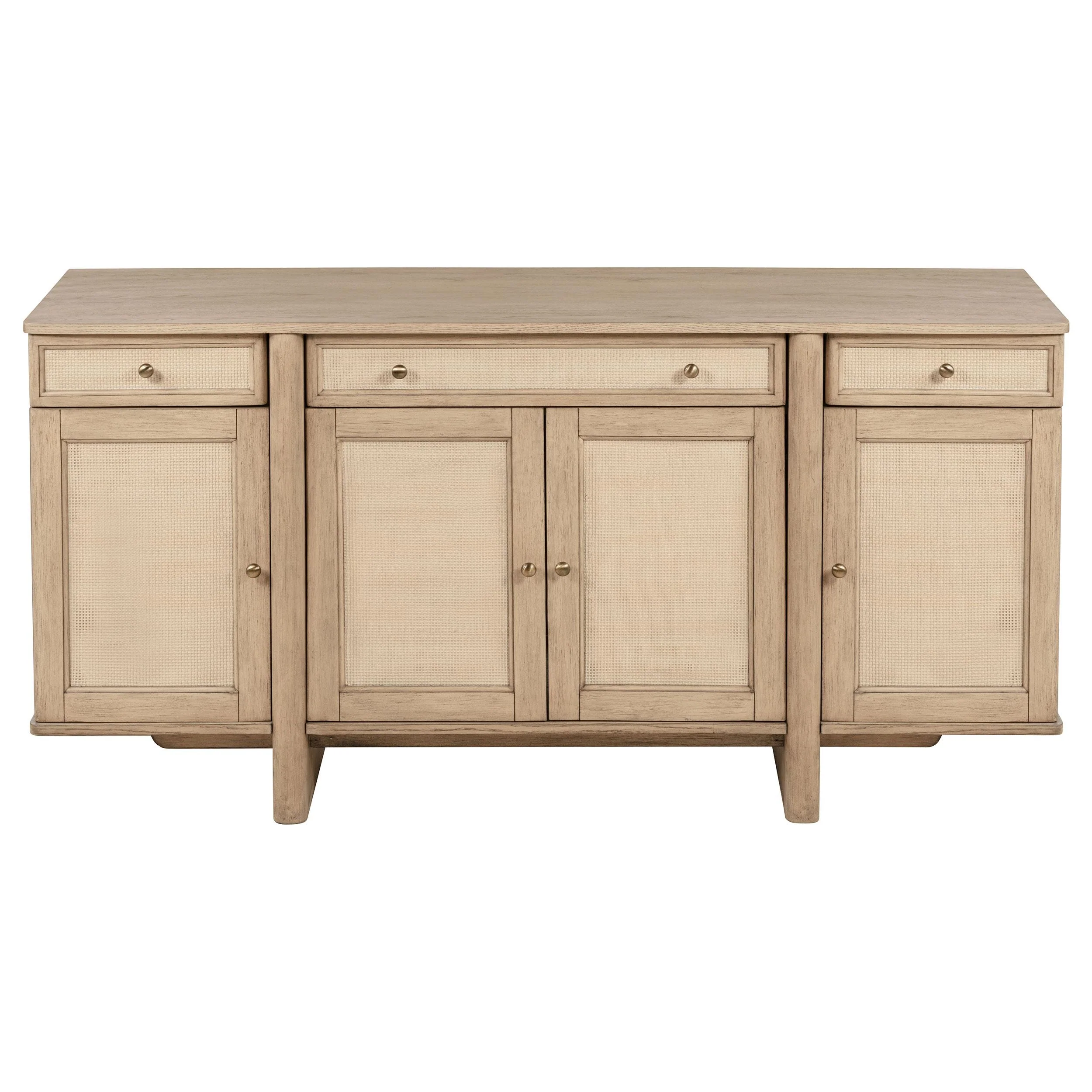 Coaster Furniture Kailani 109385 4-Door Cane Sideboard Buffet Cabinet - Beige Oak - Image 3
