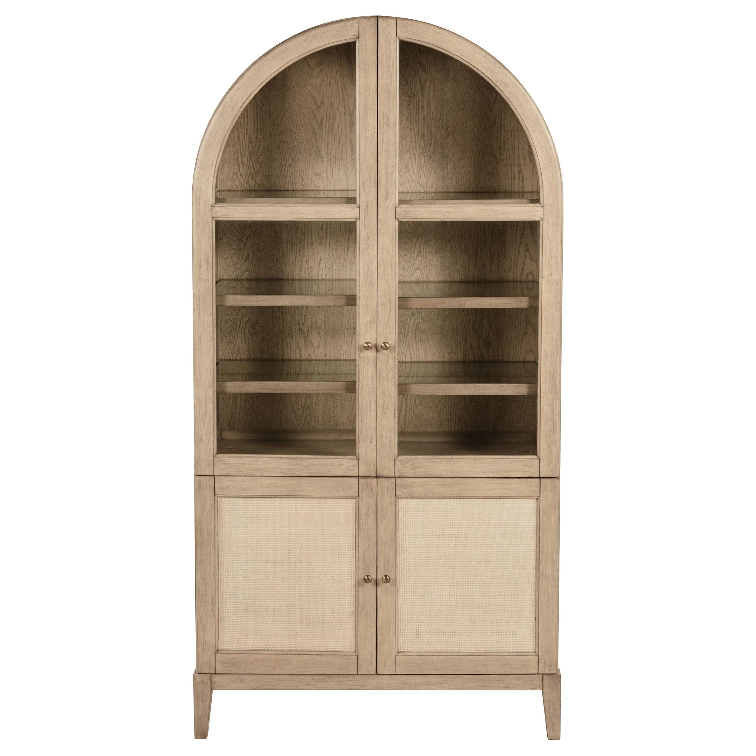 Coaster Furniture Kailani 109386 4-Door Cane Dining Vitrine Display Cabinet - Beige Oak - Image 3